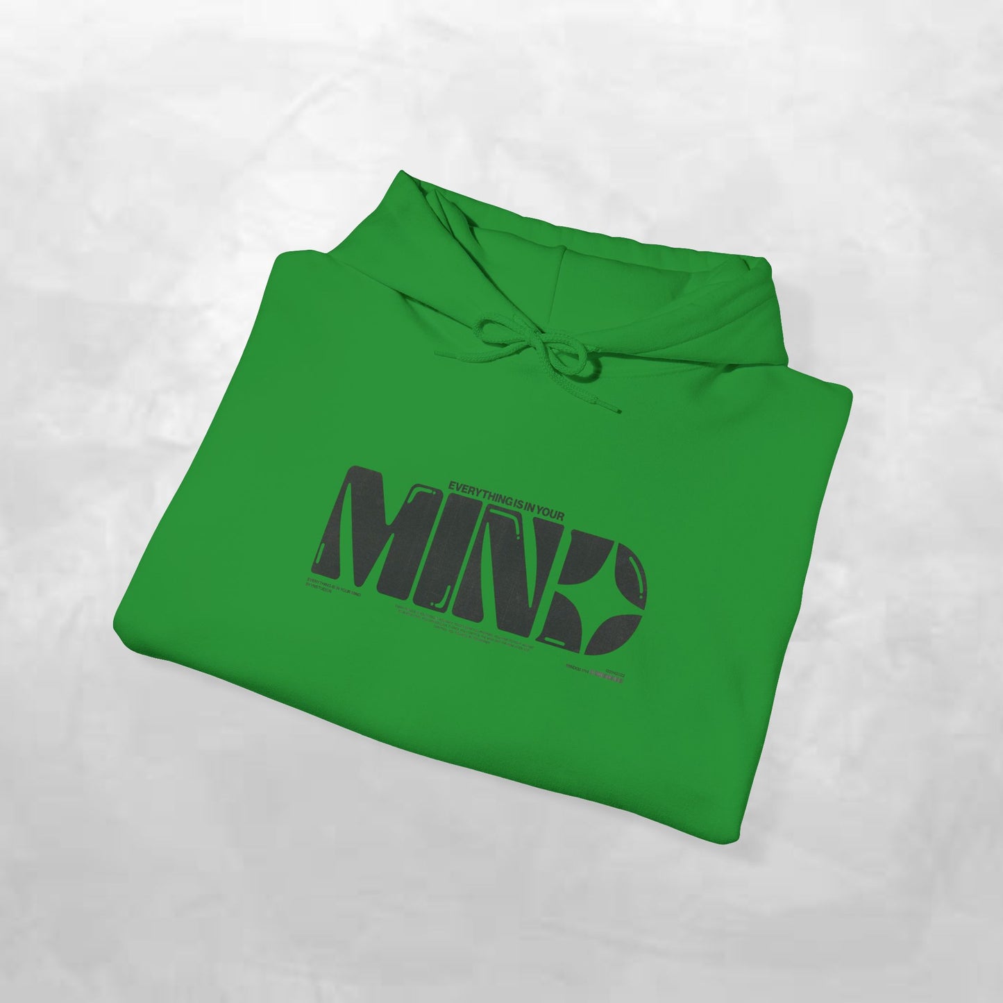 Mind Logo Hoodie — Minimalist Black Typography Pullover