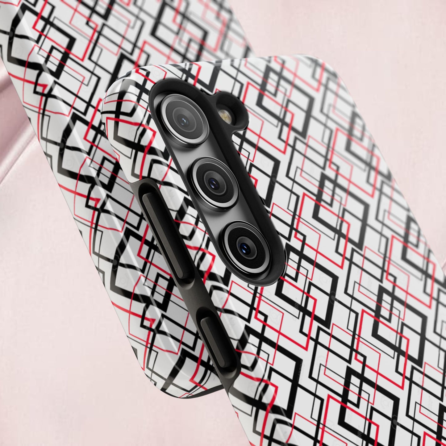 Stylish Geometric Tough Phone Case - Modern Design for Trendsetters