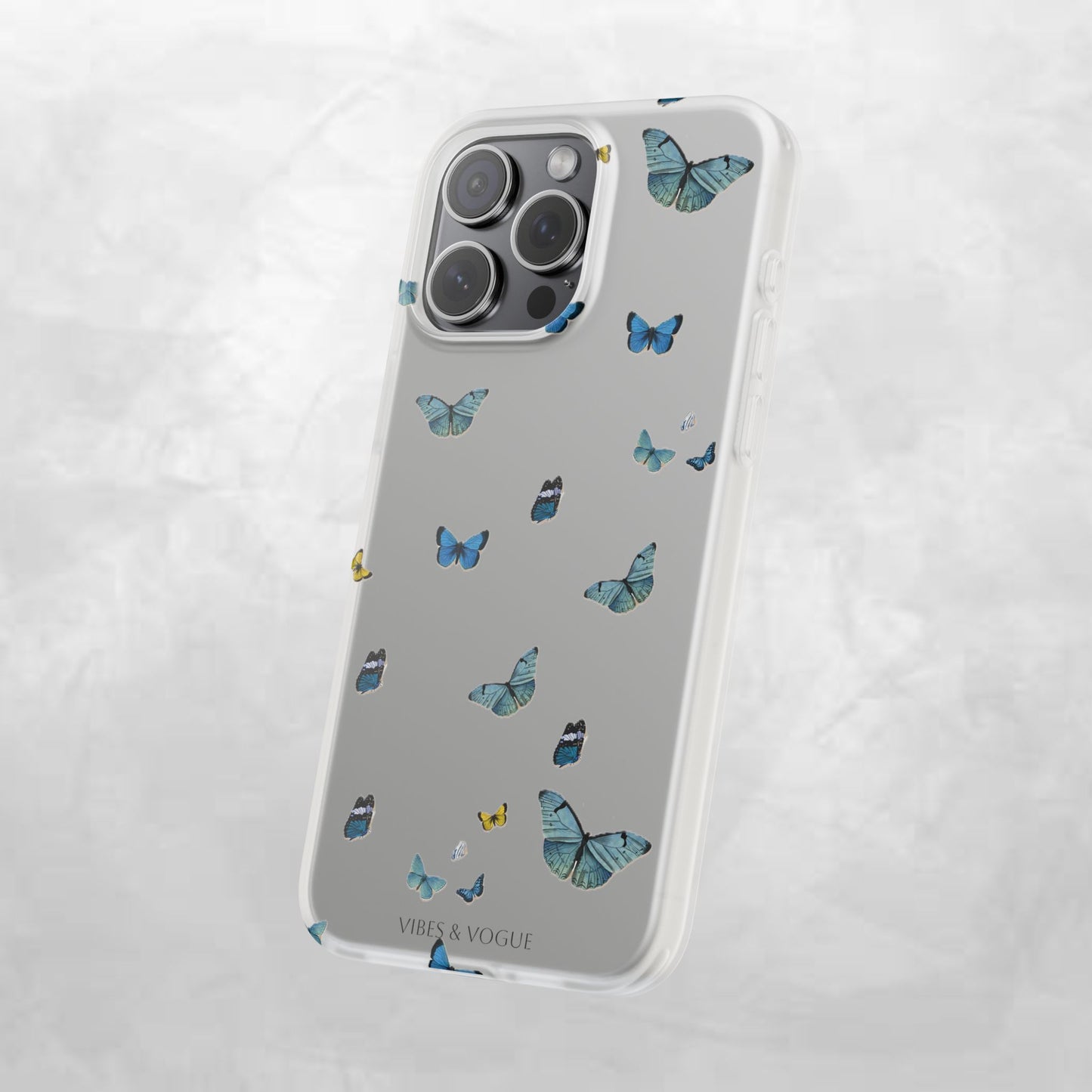 Butterfly Vibes Phone Case, Flexible Phone Cover, Elegant Phone Accessory, Gift for Nature Lovers, Spring Decor, Eco-Friendly Case