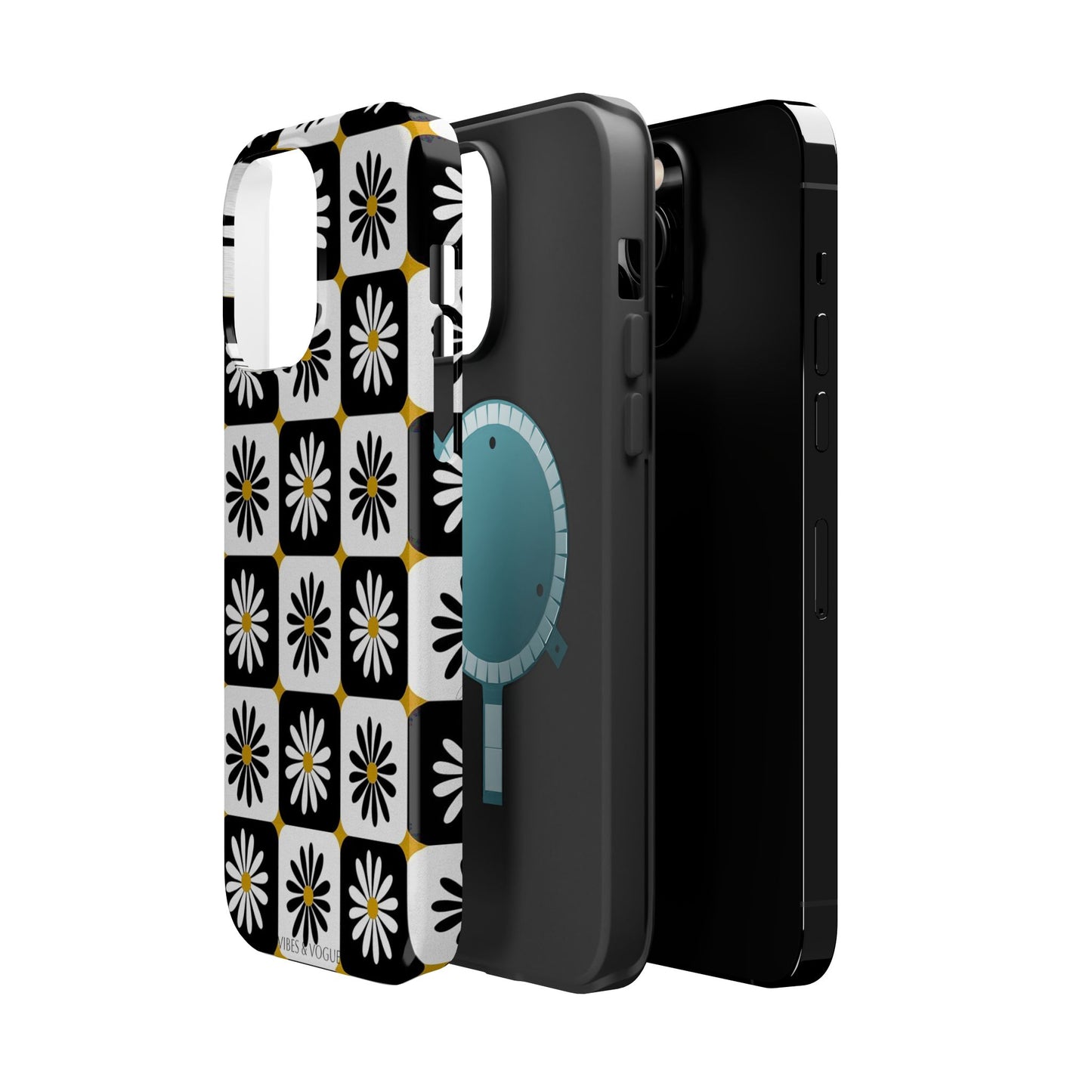 Retro Daisy Magnetic Tough Case - Stylish Protection for Your Phone
