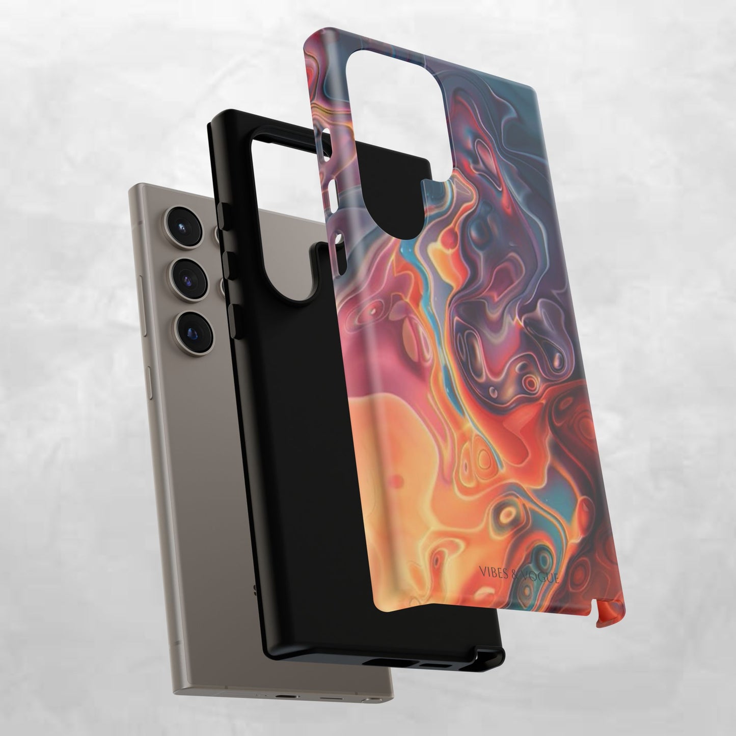 Colorful Phone Case, Abstract Print Cover, Tough Cases for Protection, Gift for Her, Modern Design, Trendy Mobile Accessory