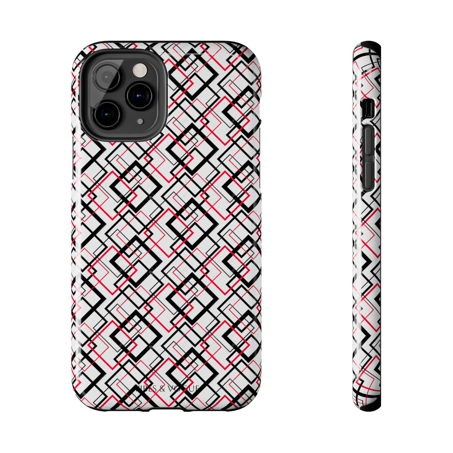 Stylish Geometric Tough Phone Case - Modern Design for Trendsetters