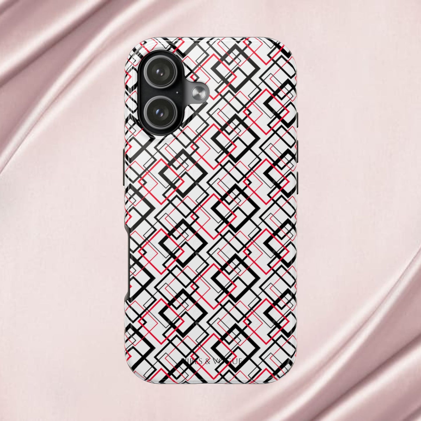Stylish Geometric Tough Phone Case - Modern Design for Trendsetters