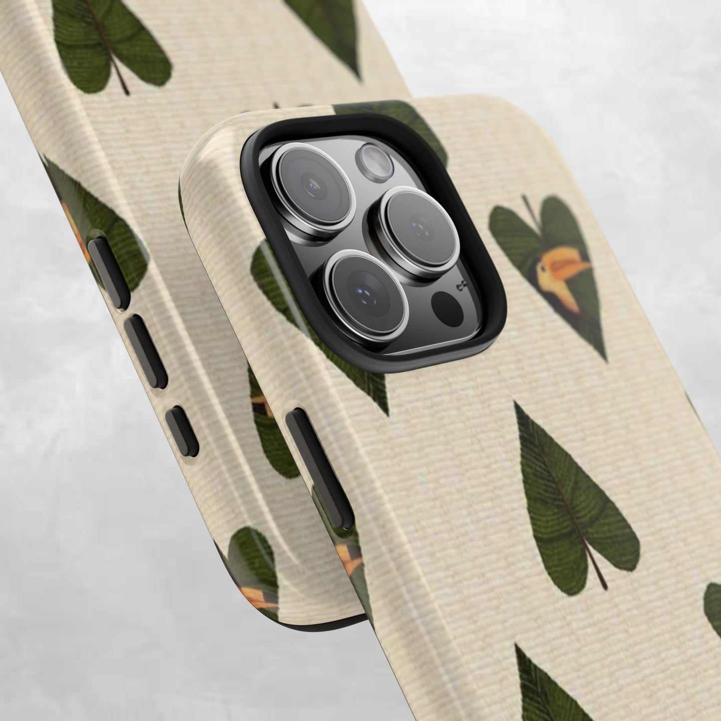Tough Phone Case — Green Leaf Heart Pattern Tough Phone Case (Vibes and Vogue)