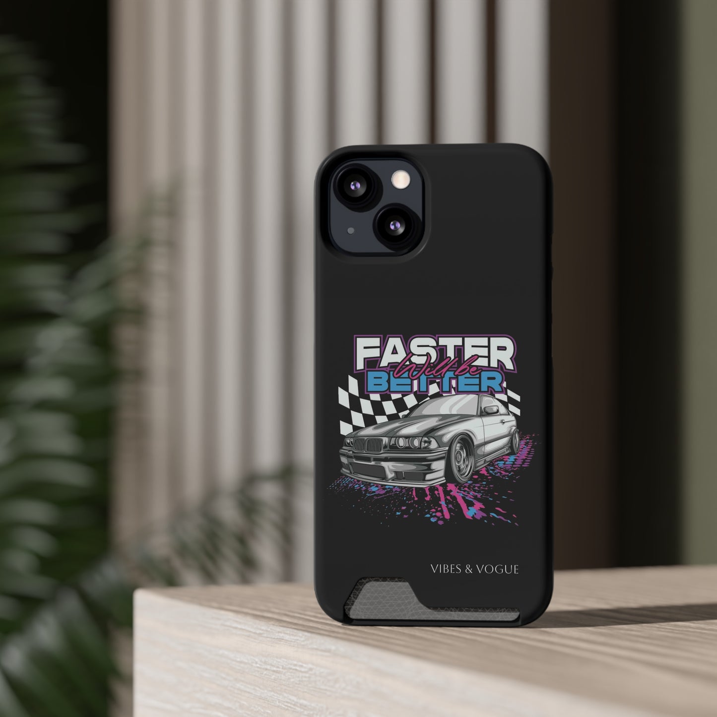 Racer Phone Case with Card Holder - Fast & Furious Motif