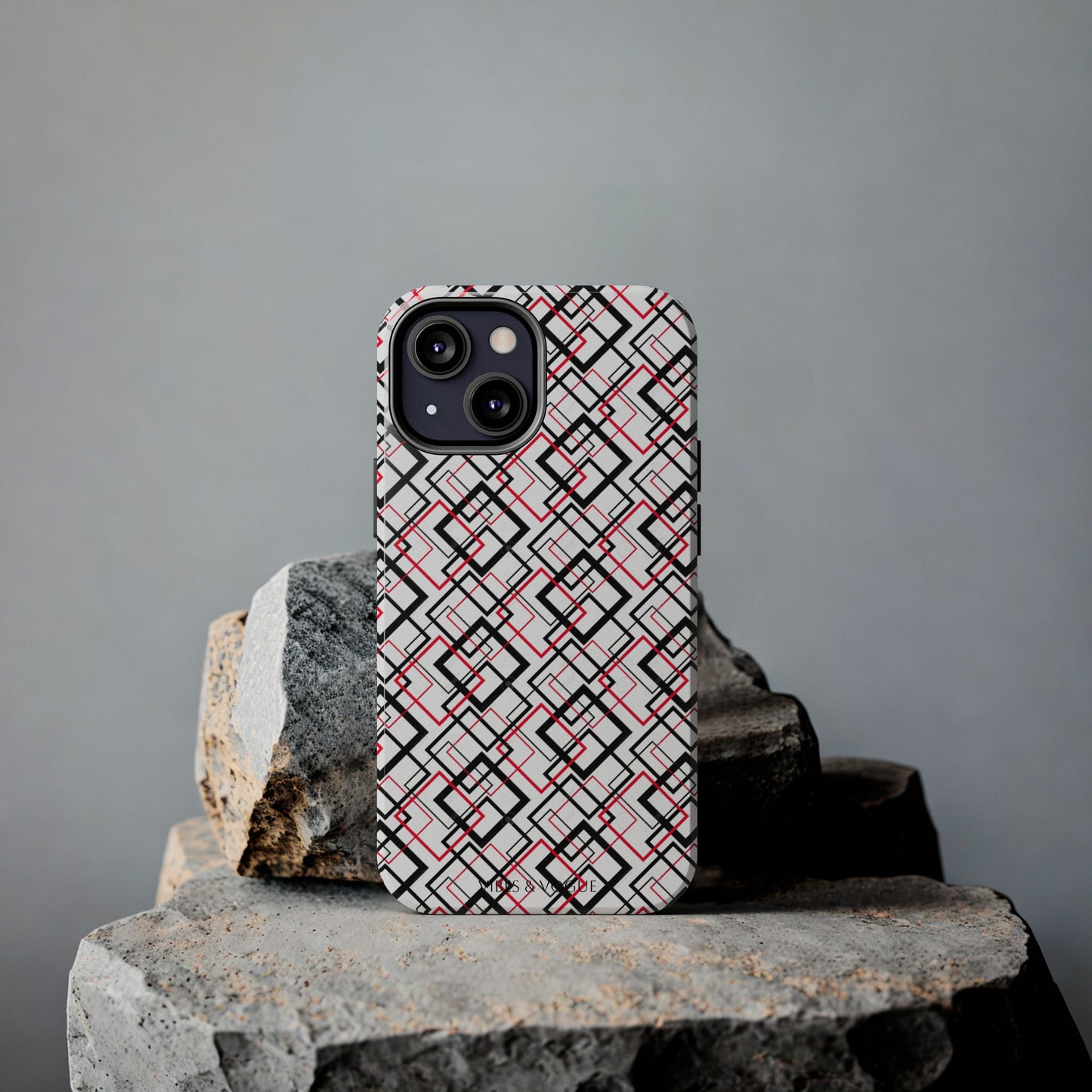 Stylish Geometric Tough Phone Case - Modern Design for Trendsetters