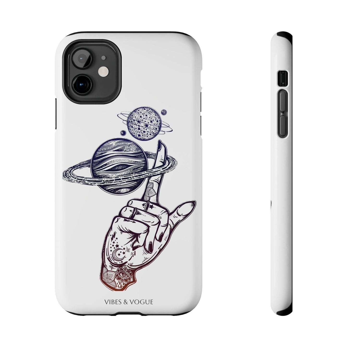 Cosmic Tattoo Phone Case, Unique Galaxy Cell Phone Cover, Gift for Astronomers, Trendy Space Phone Protector, Birthday and Holiday Gift