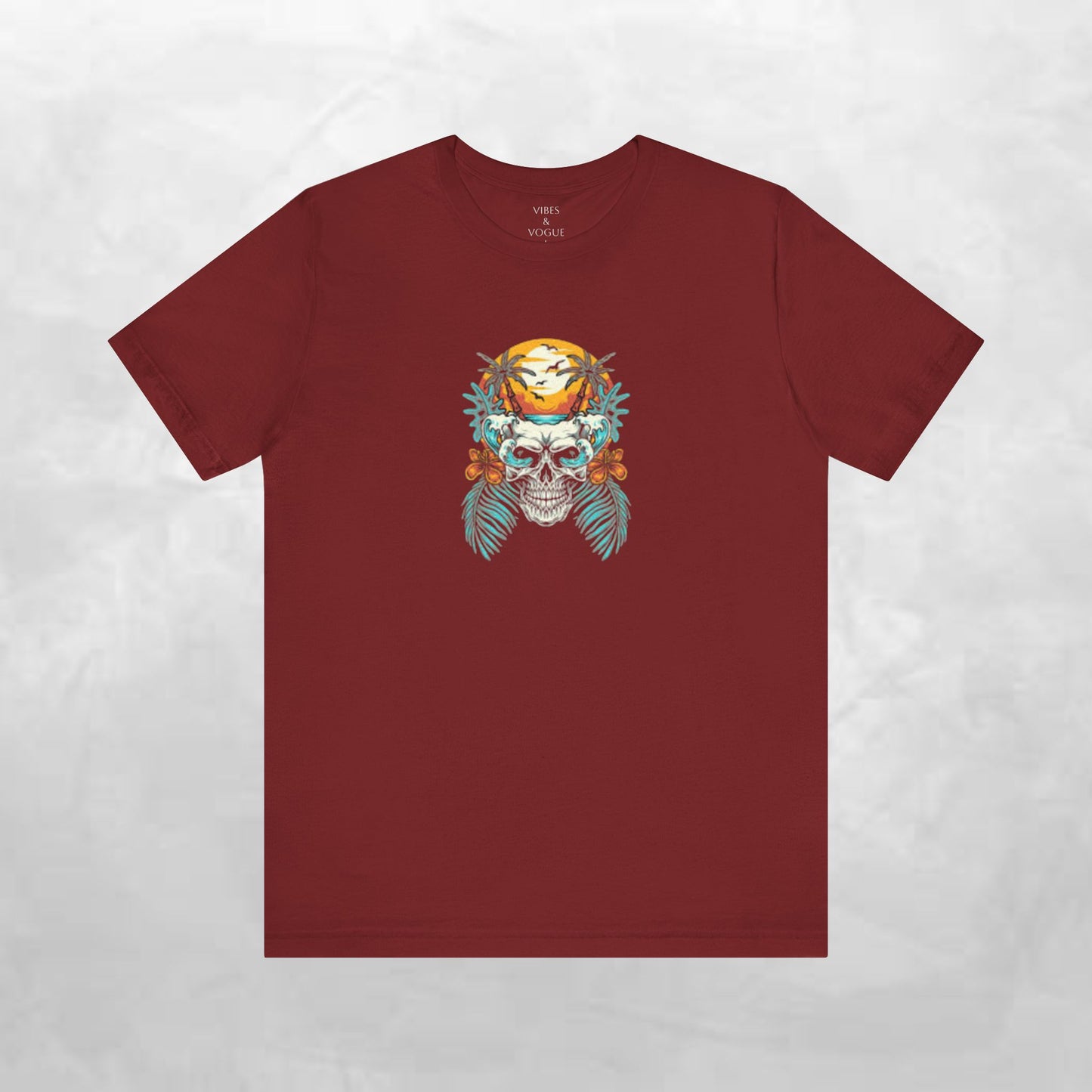 Vibes Tee - Unisex Jersey Short Sleeve T-Shirt with Skull Design