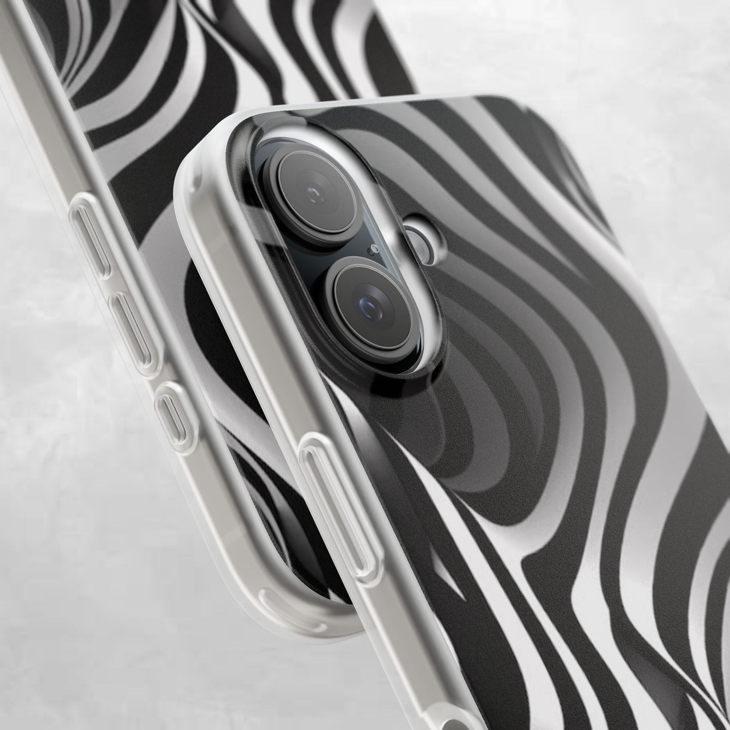 Stylish Phone Cases, Trendy Flexi Cases for iPhone, Black and White Art Case, Gifts for Him/Her, Phone Accessories, Unique Design