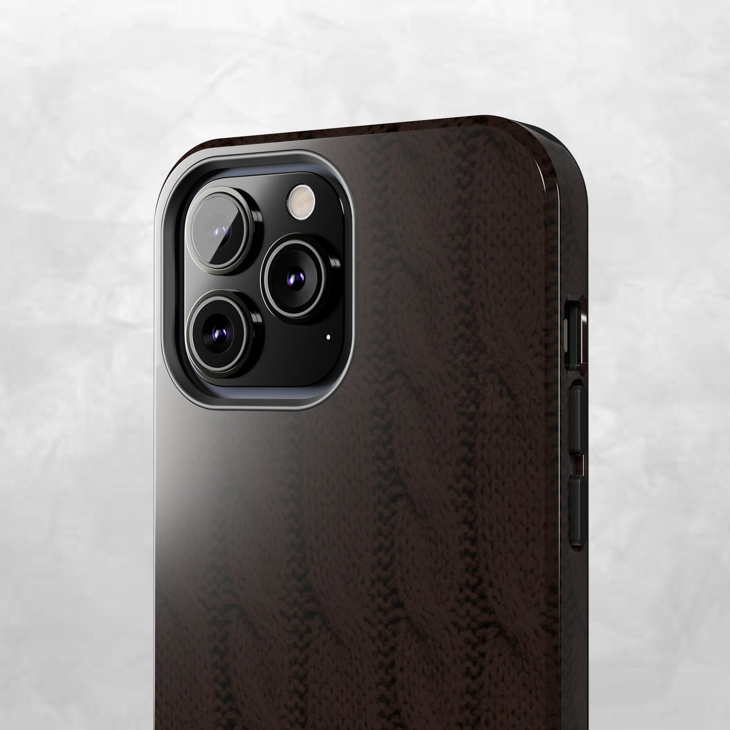 Cable Knit Chocolate Tough Phone Case — Vibes and Vogue Protective Cover