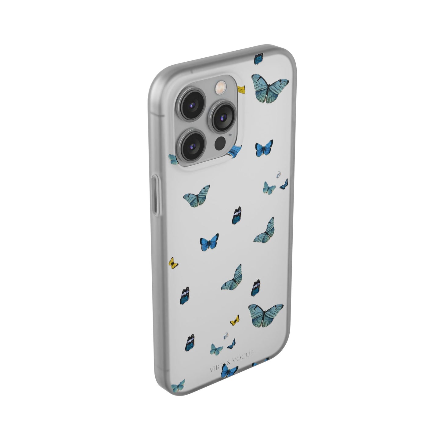 Butterfly Vibes Phone Case, Flexible Phone Cover, Elegant Phone Accessory, Gift for Nature Lovers, Spring Decor, Eco-Friendly Case
