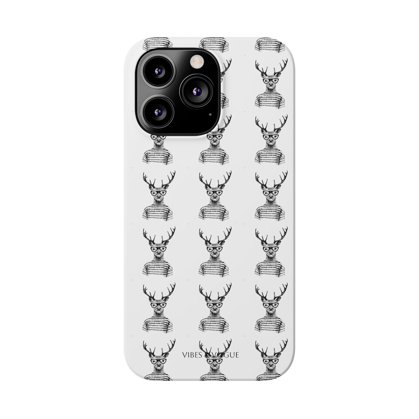 Stylish Slim Phone Case with Cool Stag Design