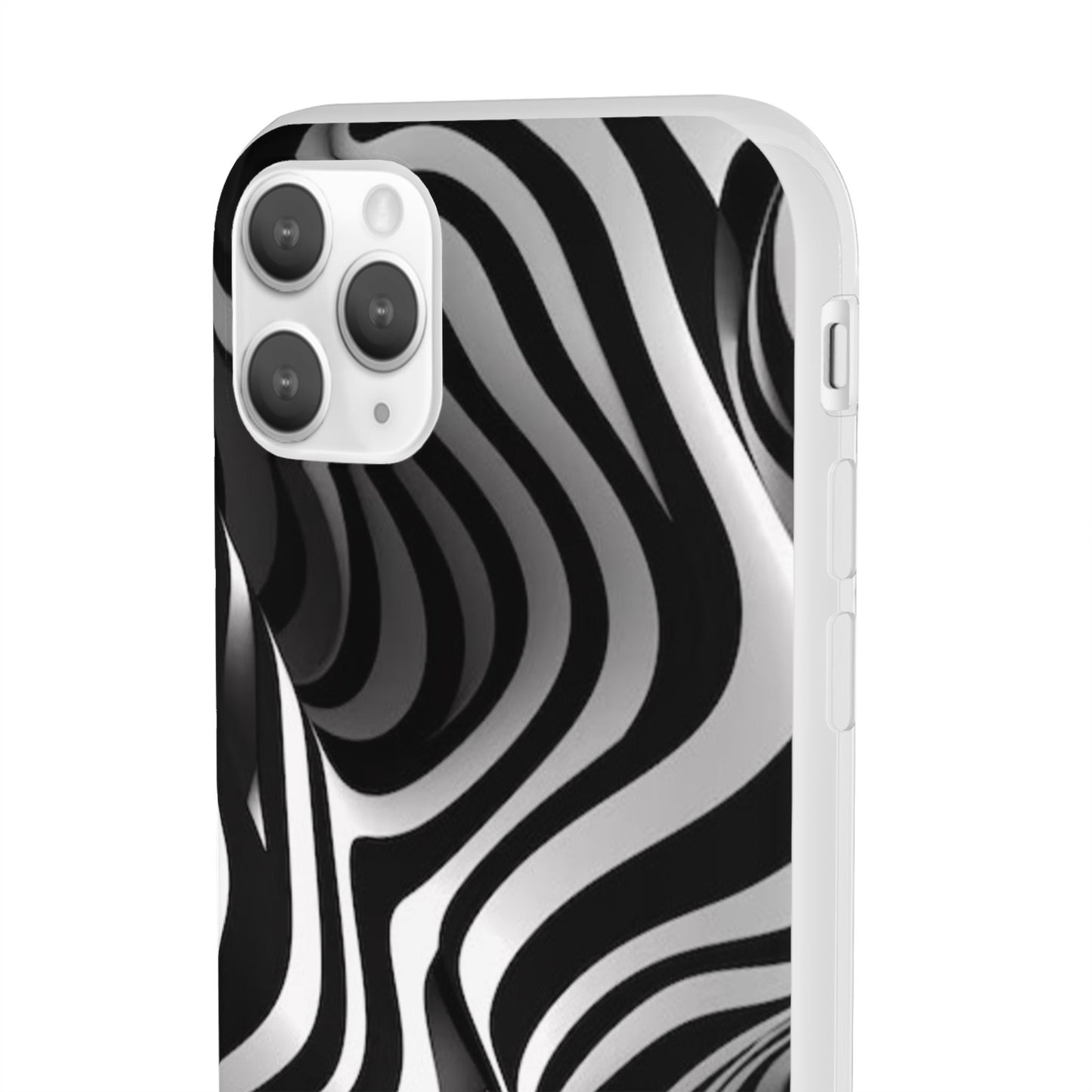Stylish Phone Cases, Trendy Flexi Cases for iPhone, Black and White Art Case, Gifts for Him/Her, Phone Accessories, Unique Design