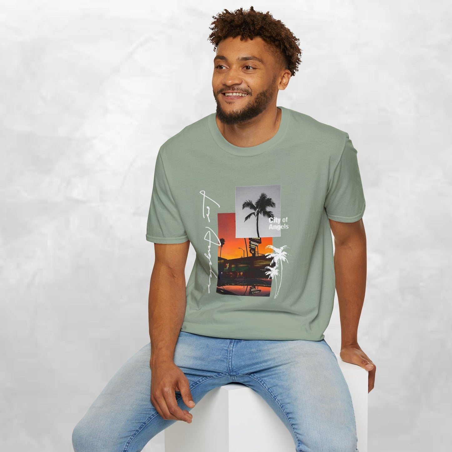 T-Shirt — Tropical Sunset Los Angeles Palm Tree Tee