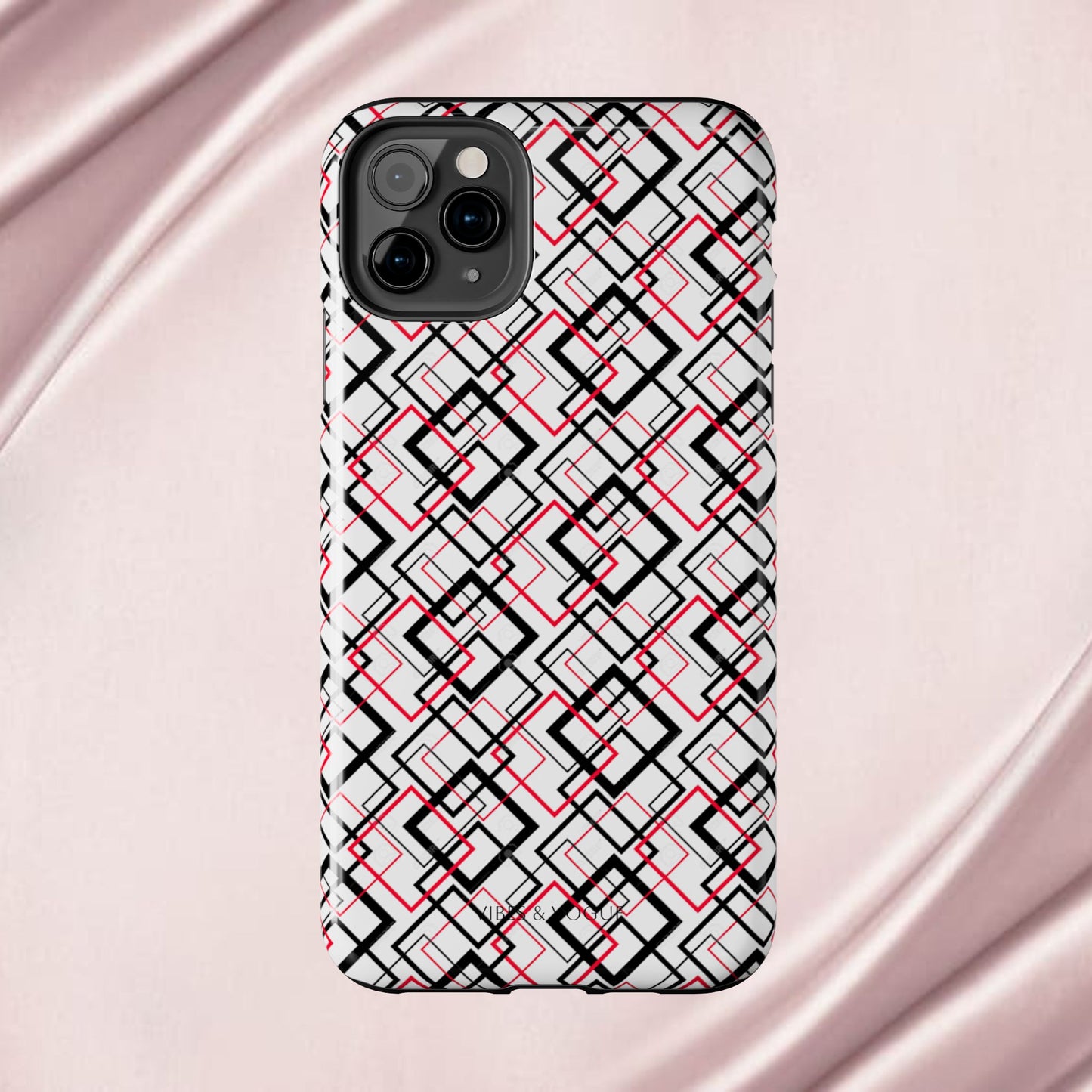 Stylish Geometric Tough Phone Case - Modern Design for Trendsetters