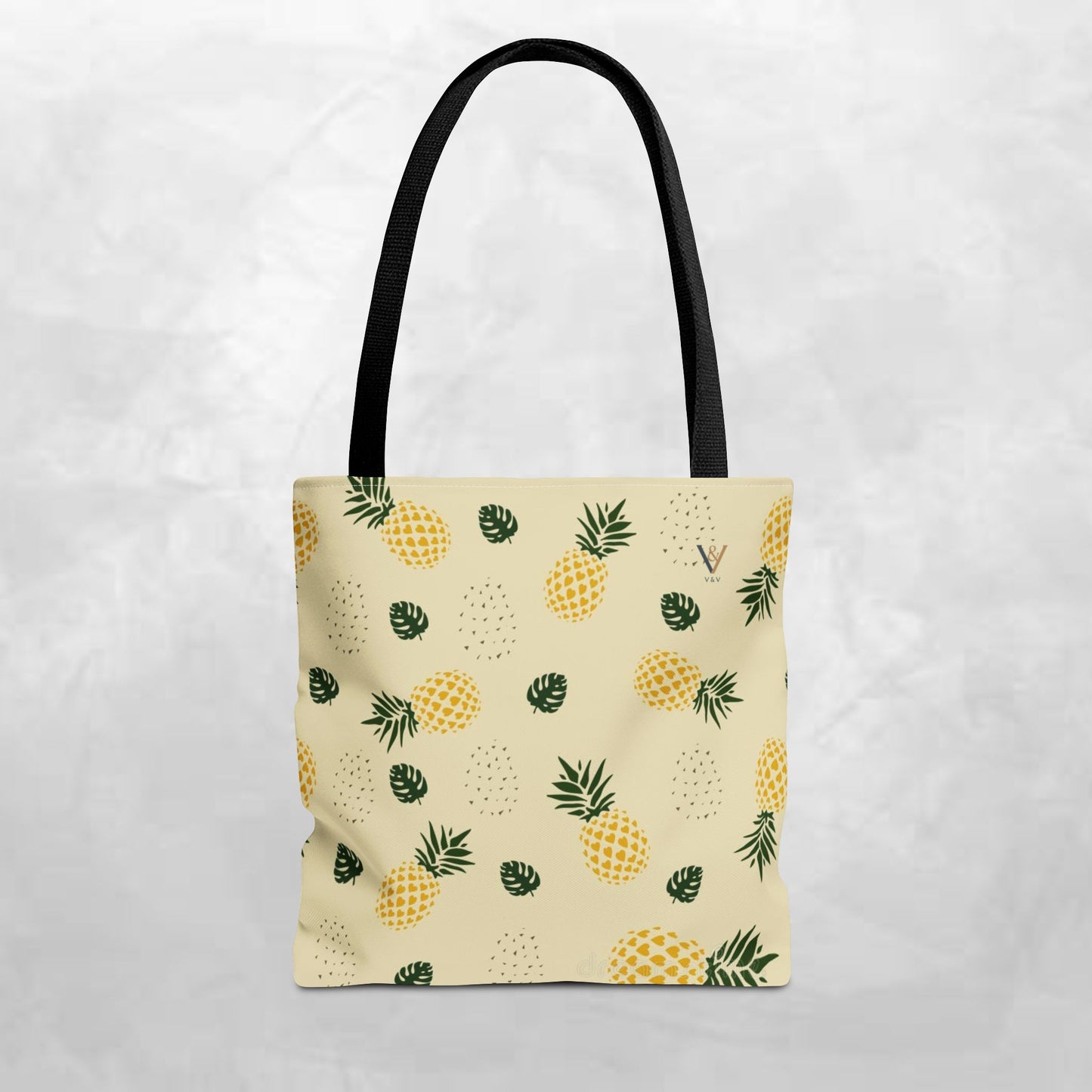 Pineapple Print Tote Bag, Eco-Friendly Carryall, Beach Bag, Summer Vibes, Gift for Her, Reusable Shopper