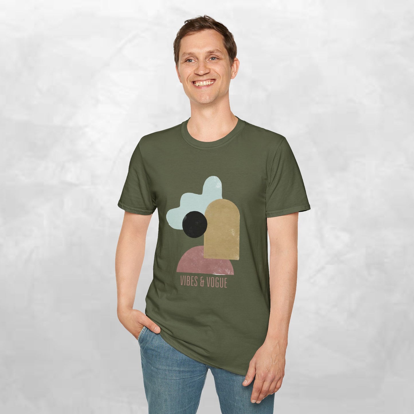 Vibes & Vogue Unisex Softstyle T-Shirt - Trendy Casual Wear for Art Lovers