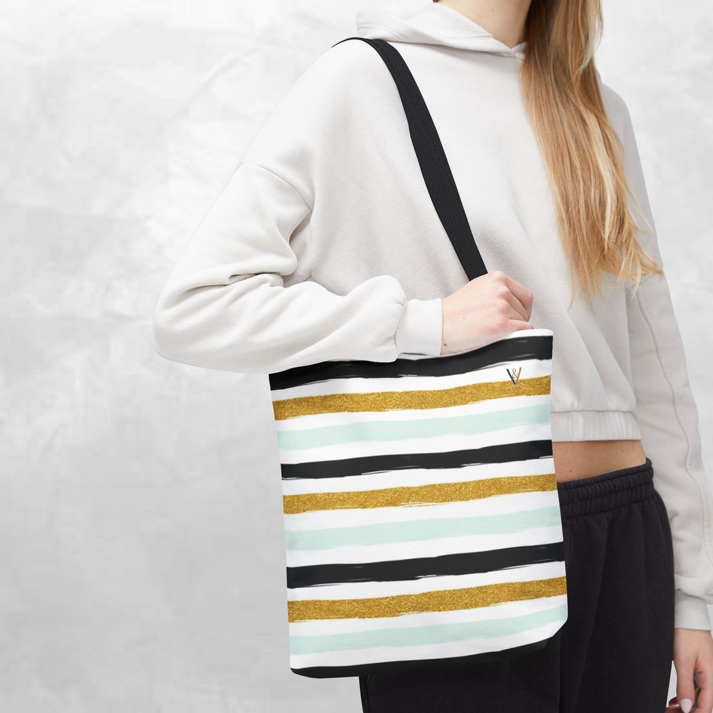 Chic Striped Tote Bag, Stylish Handbag, Casual Carryall, Everyday Shopper, Gift for Her, Beach Bag, Fashion Accessory