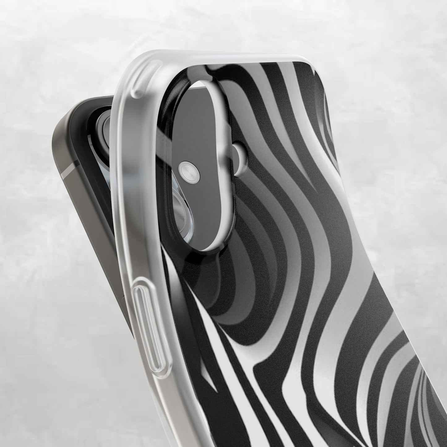 Stylish Phone Cases, Trendy Flexi Cases for iPhone, Black and White Art Case, Gifts for Him/Her, Phone Accessories, Unique Design
