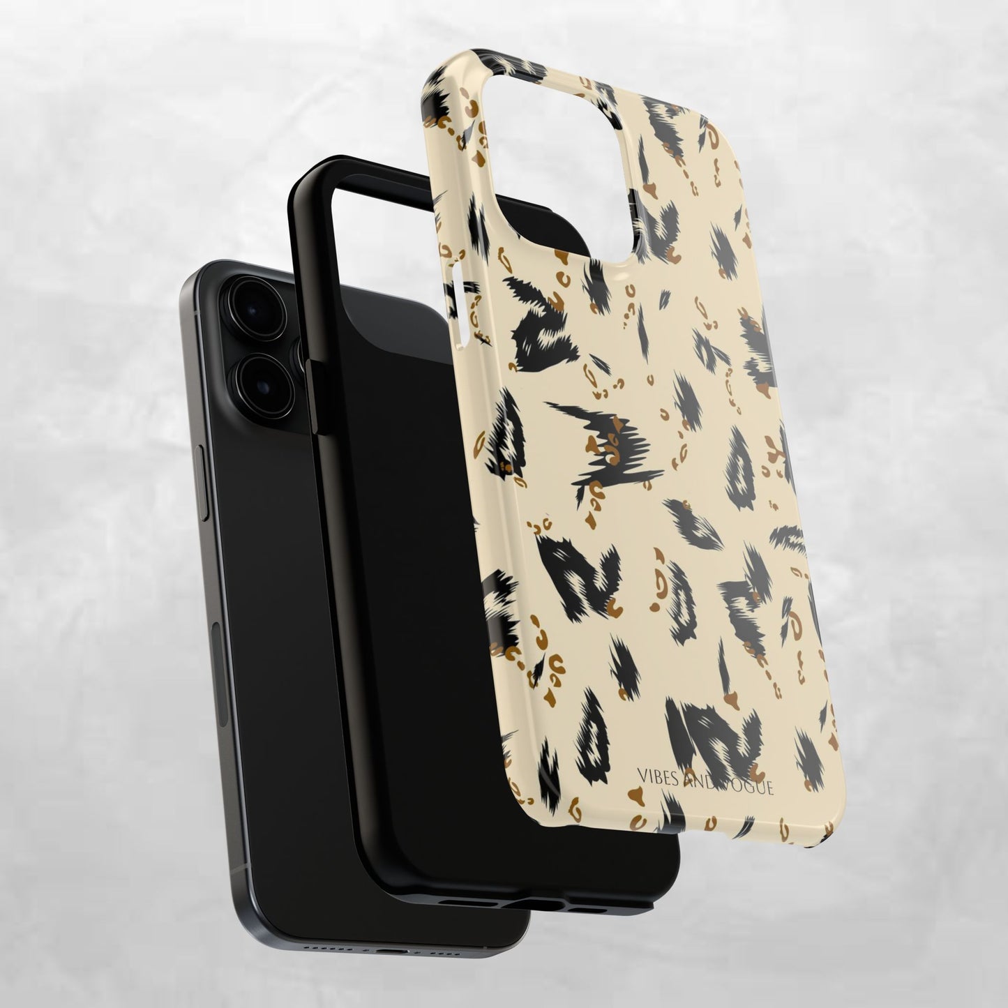 Leopard Splash Tough Phone Case — Protective Animal Print iPhone Cover