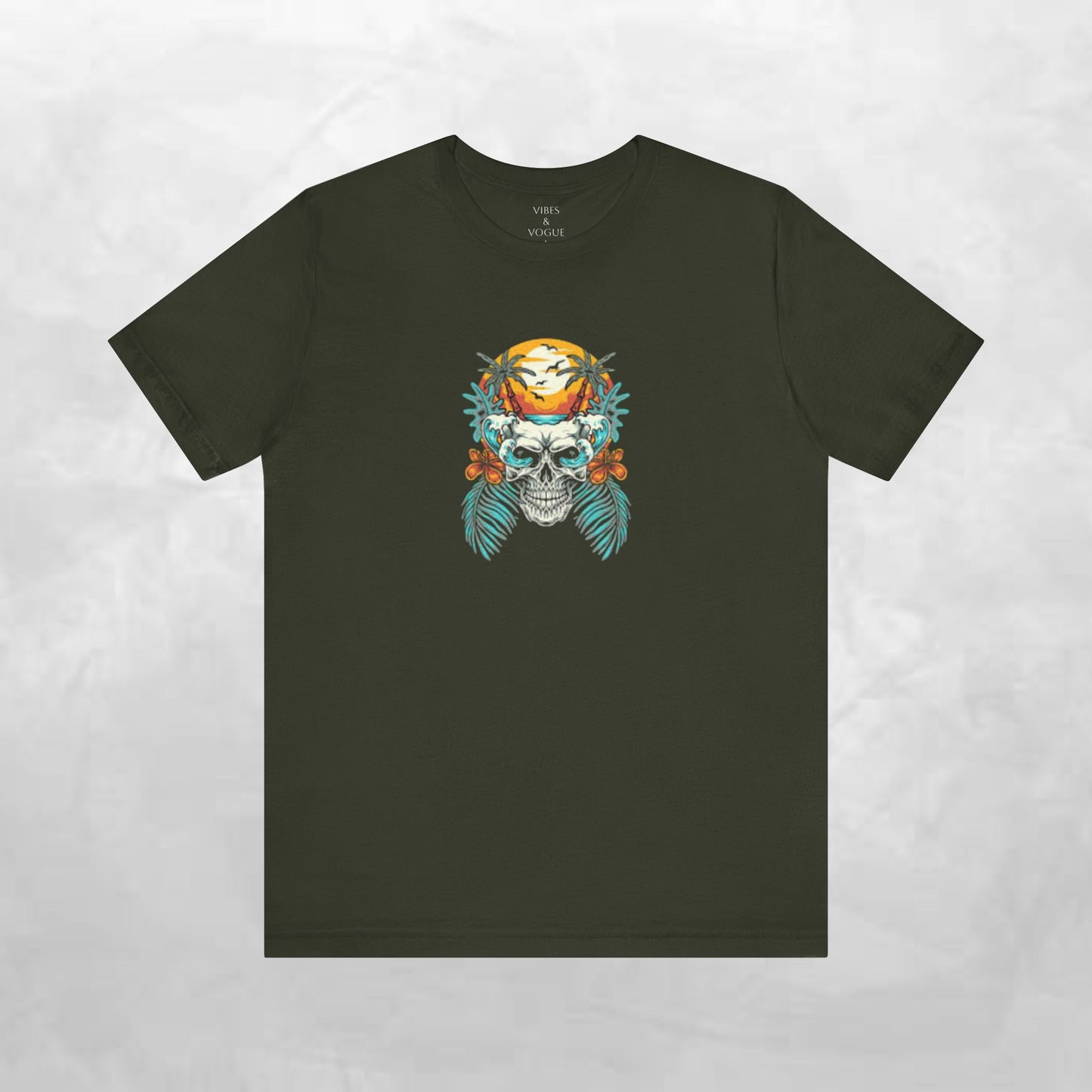 Vibes Tee - Unisex Jersey Short Sleeve T-Shirt with Skull Design