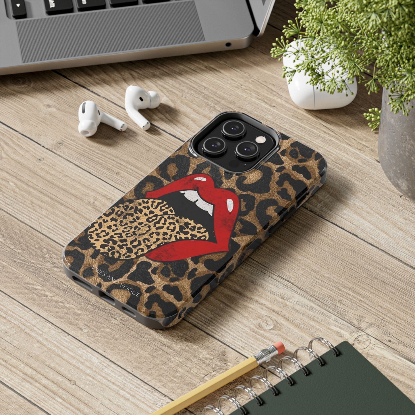 Leopard Lip Tough Phone Case — Bold Animal Print Phone Cover