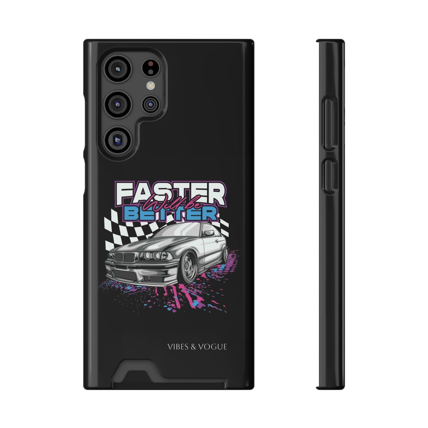 Racer Phone Case with Card Holder - Fast & Furious Motif