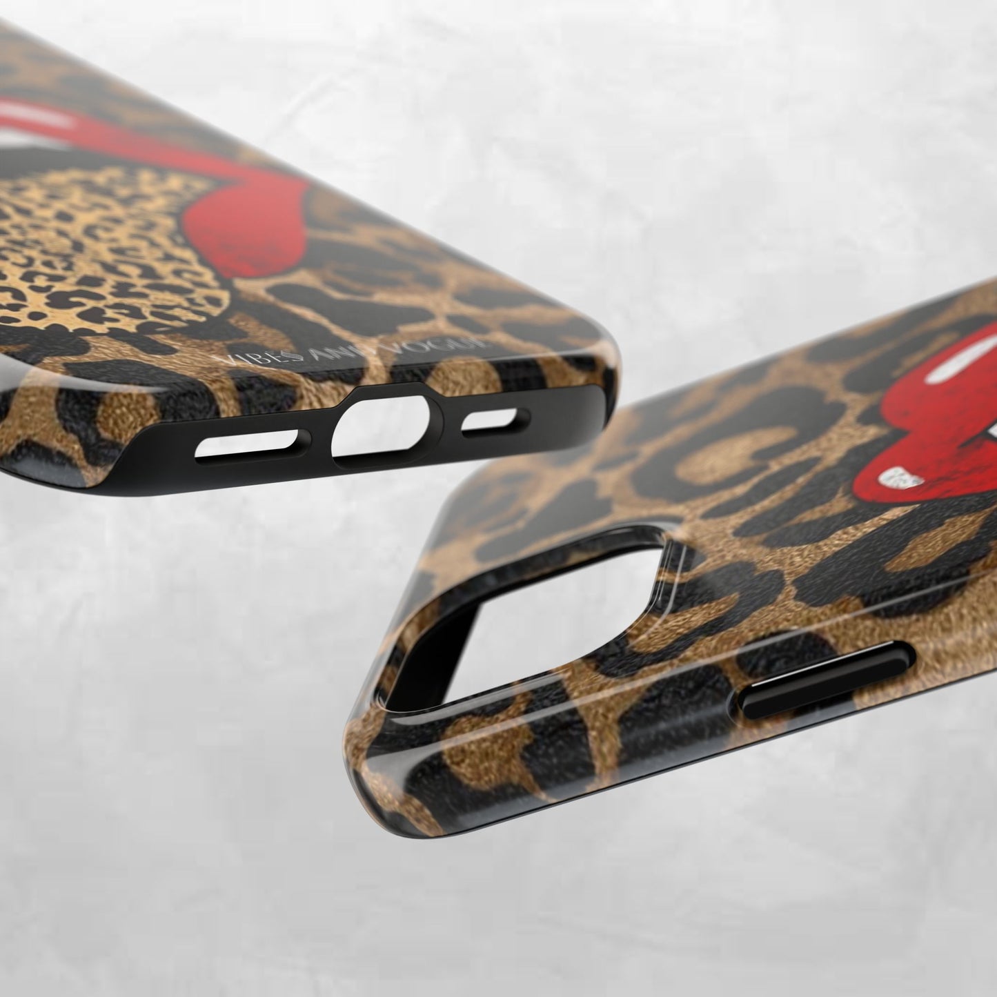 Leopard Lip Tough Phone Case — Bold Animal Print Phone Cover