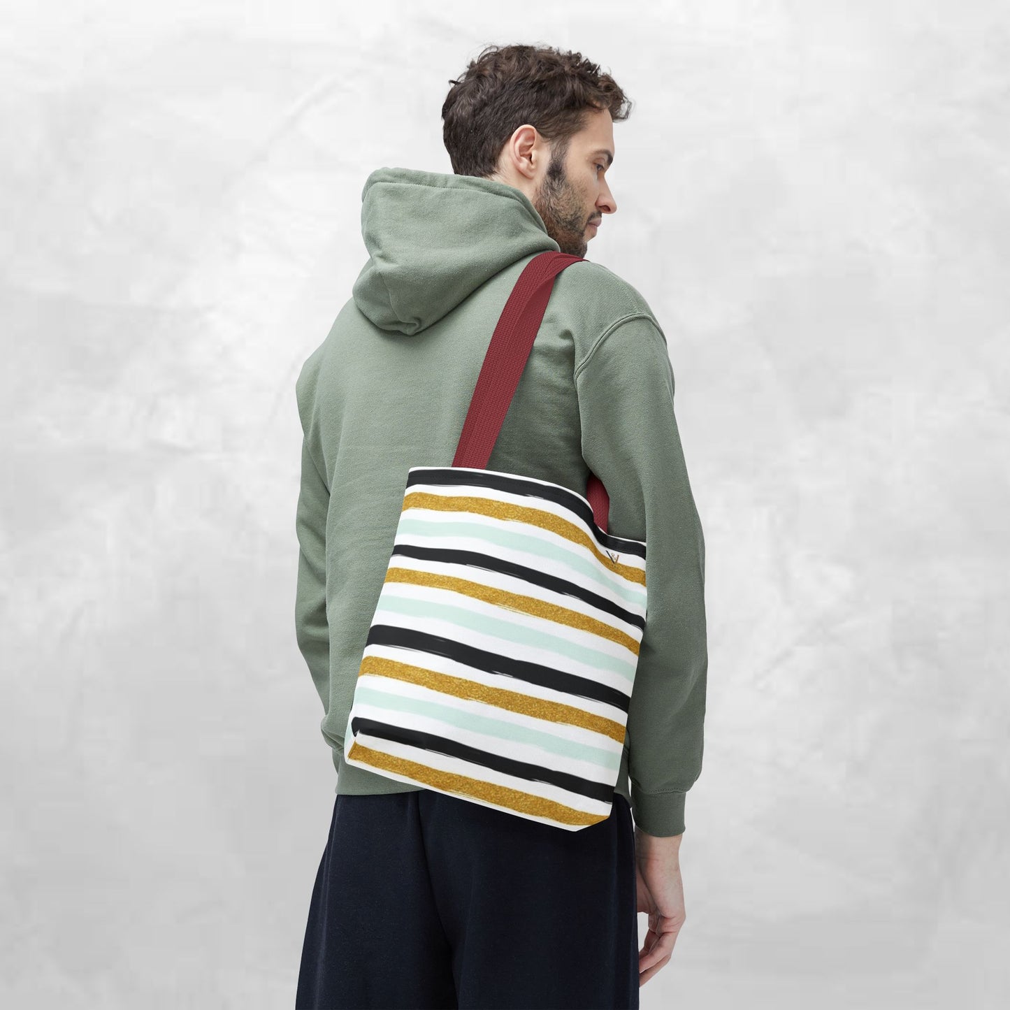 Chic Striped Tote Bag, Stylish Handbag, Casual Carryall, Everyday Shopper, Gift for Her, Beach Bag, Fashion Accessory