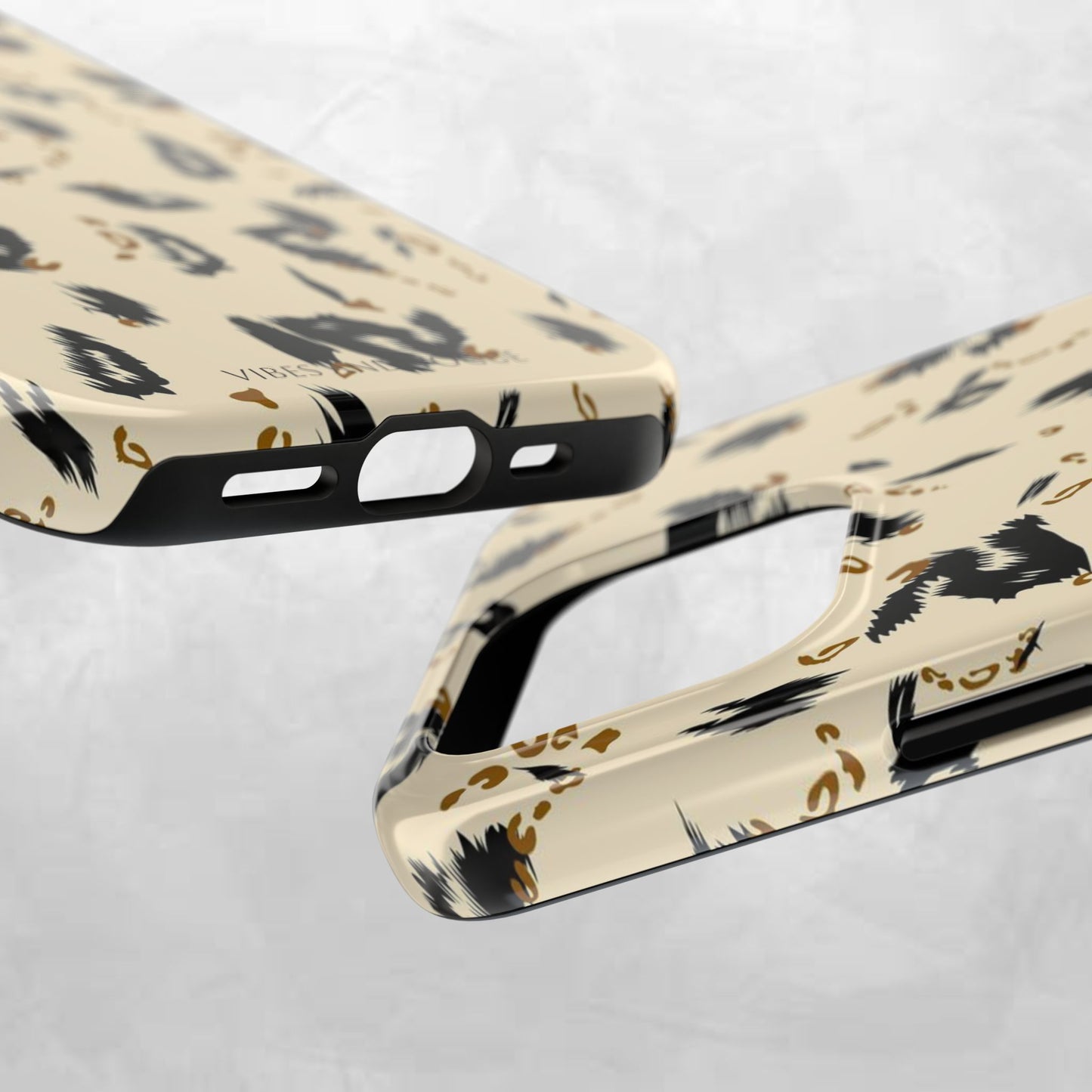 Leopard Splash Tough Phone Case — Protective Animal Print iPhone Cover