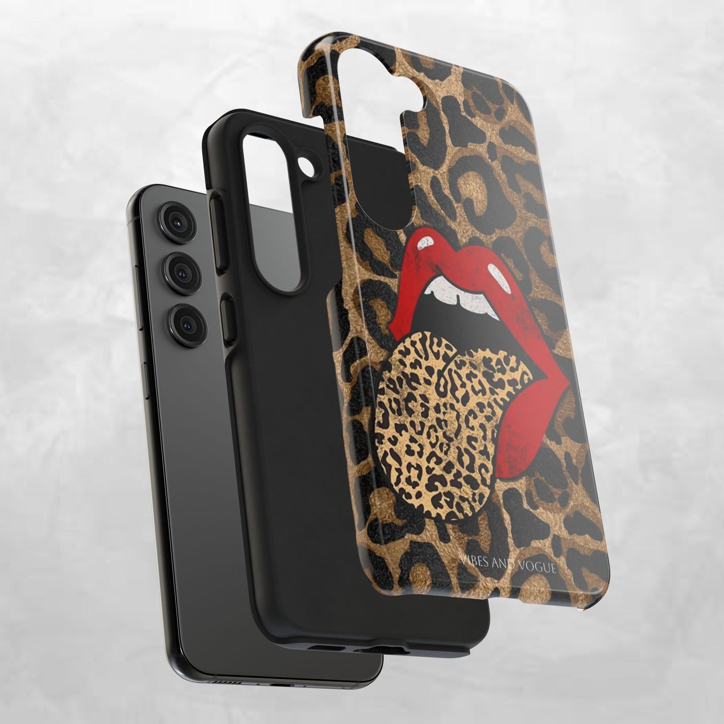 Leopard Lip Tough Phone Case — Bold Animal Print Phone Cover