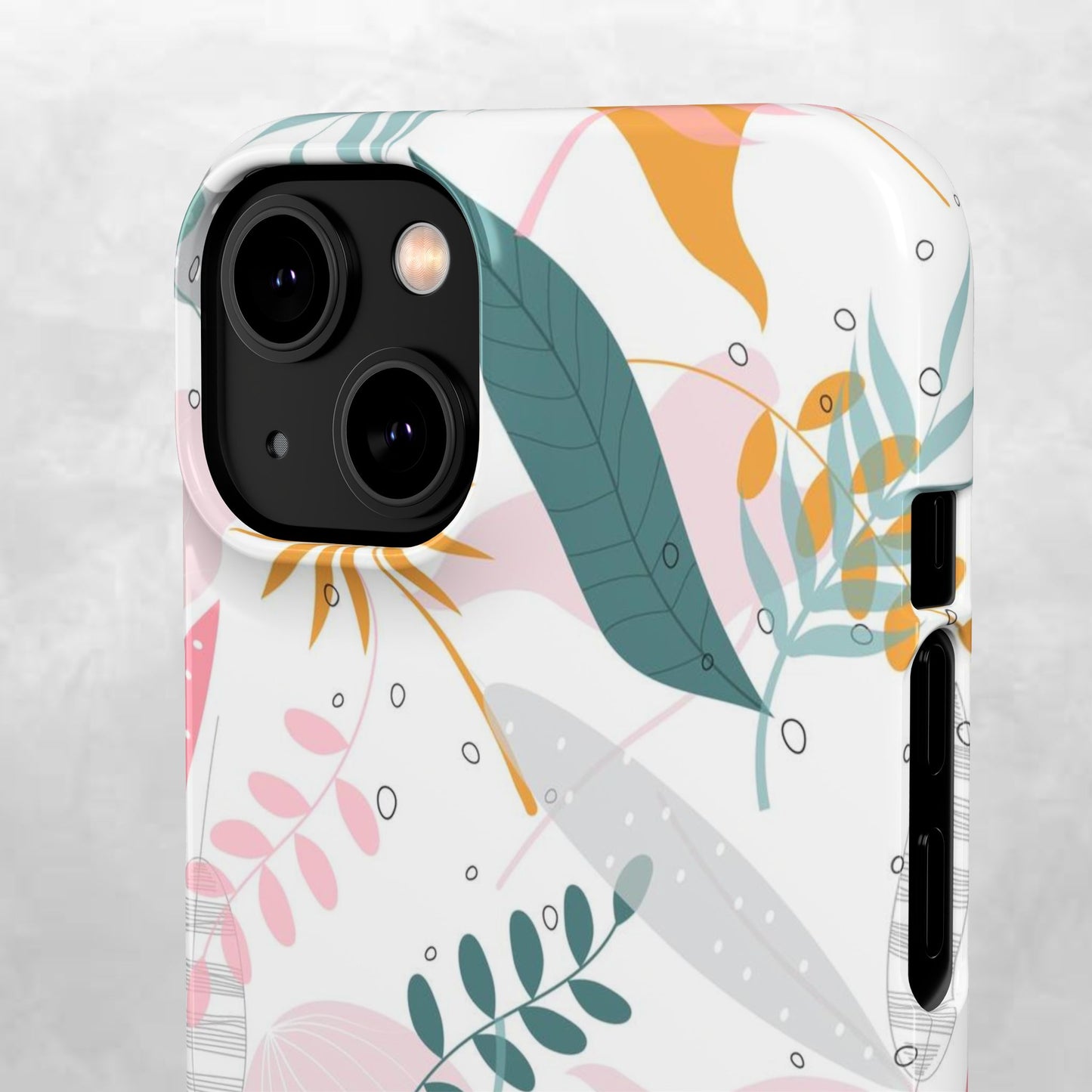 Floral Snap Case - Stylish Phone Protector with Botanical Design