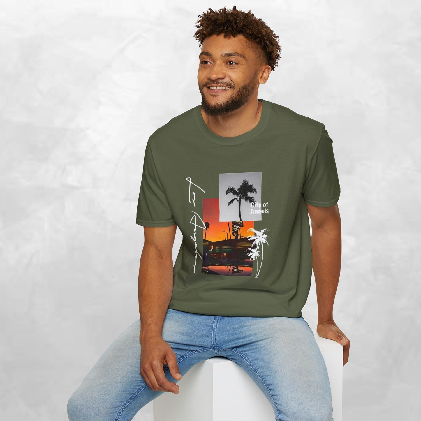 T-Shirt — Tropical Sunset Los Angeles Palm Tree Tee