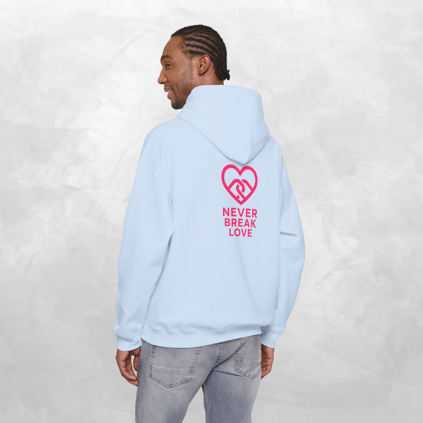 Never Break Love Hoodie, Unisex Sweatshirt, Cute Gift for Couples, Valentine’s
