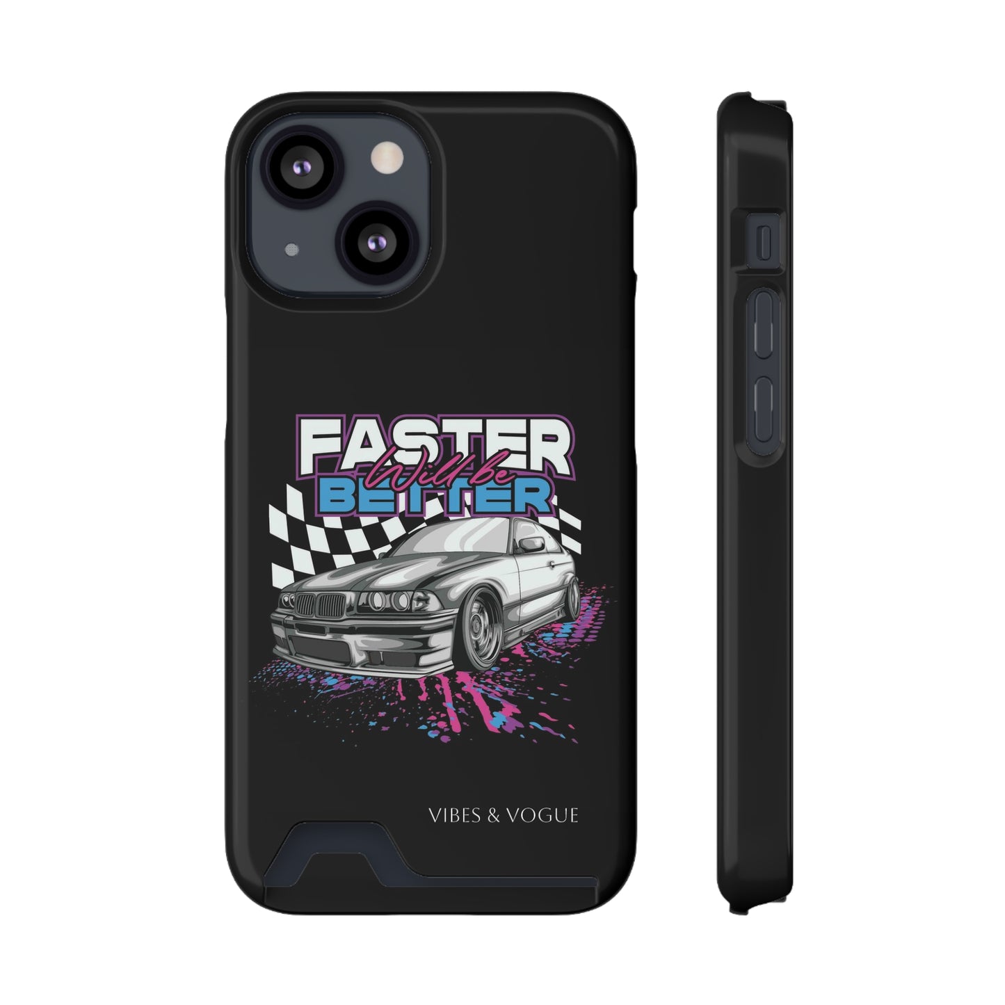 Racer Phone Case with Card Holder - Fast & Furious Motif
