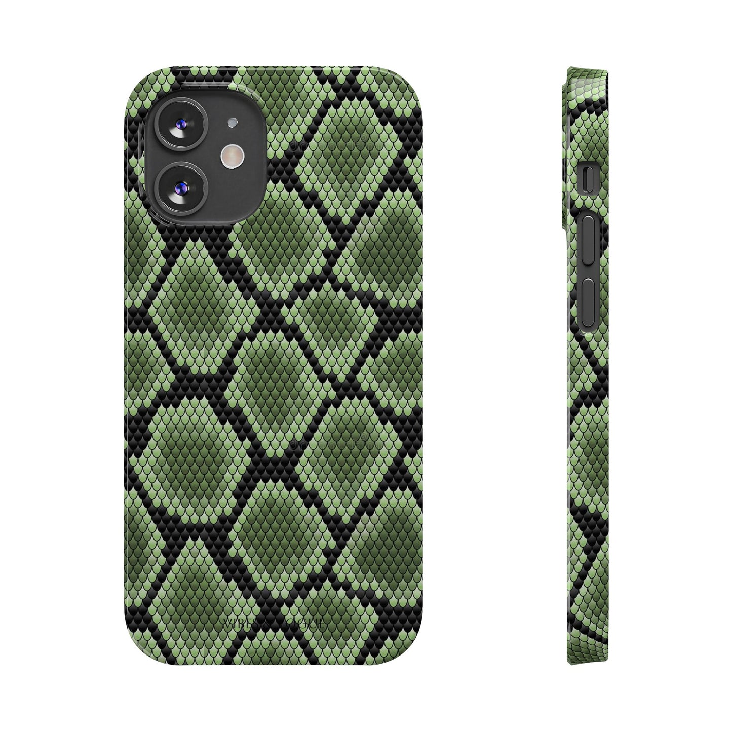 Sleek Green Snake Skin Slim Phone Case - Stylish & Protective for All Occasions