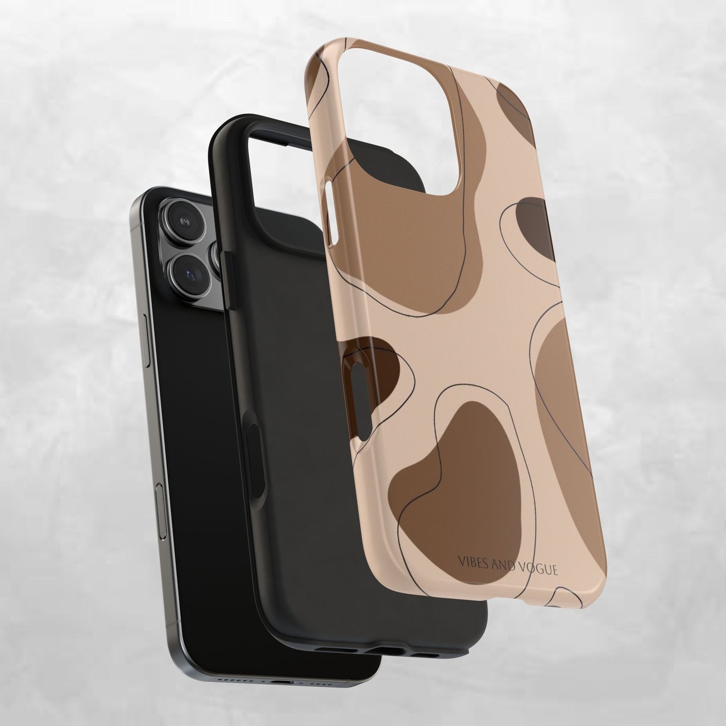 Abstract Brown Cowhide Tough Phone Case