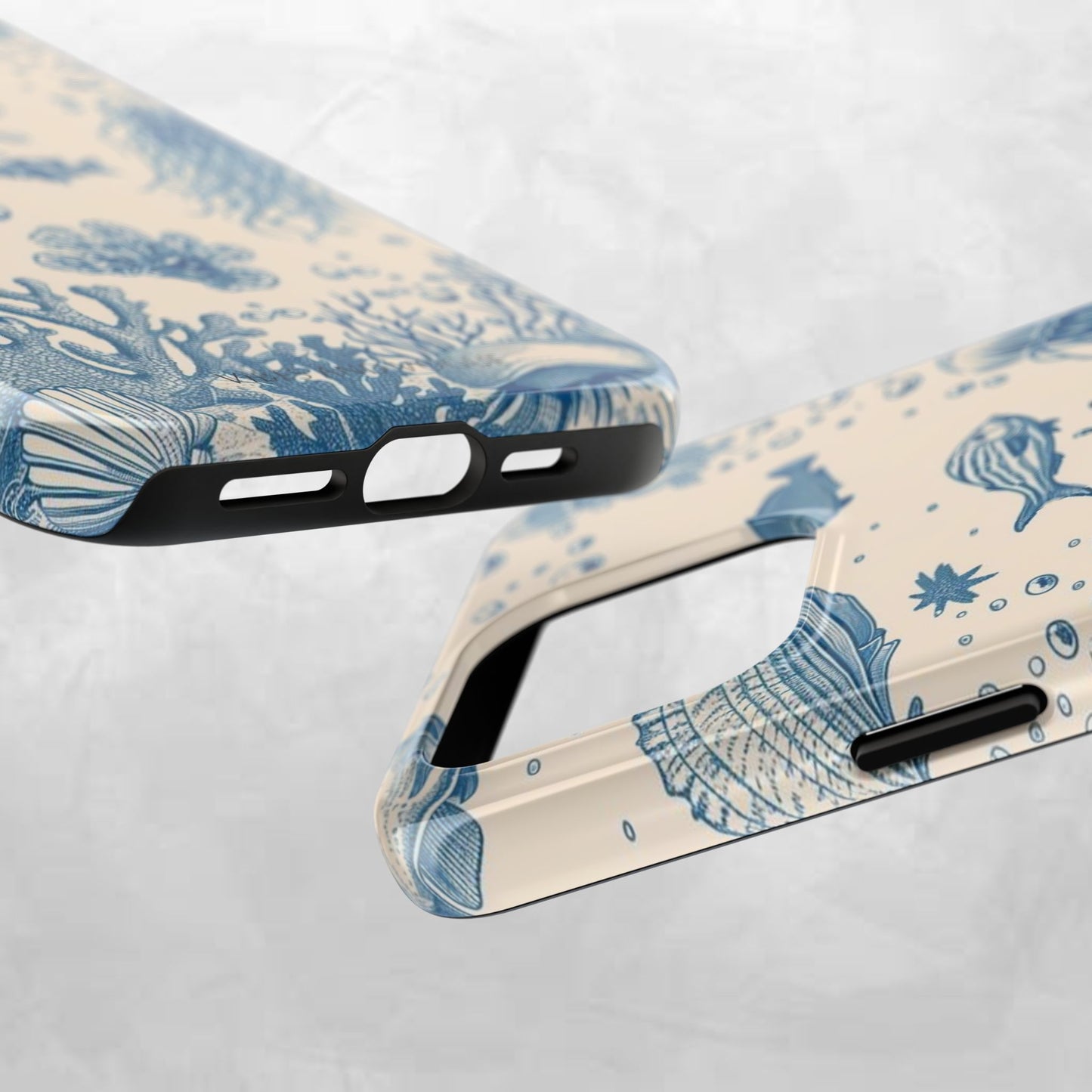 Ocean Blue Marine Pattern Tough Phone Case