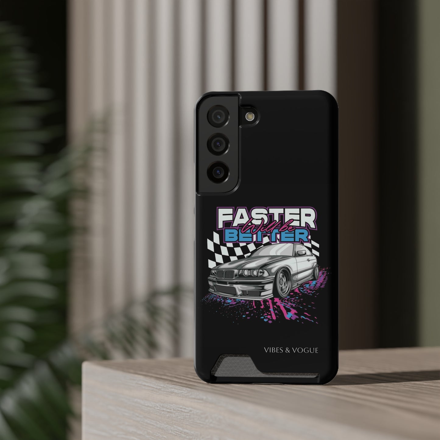 Racer Phone Case with Card Holder - Fast & Furious Motif