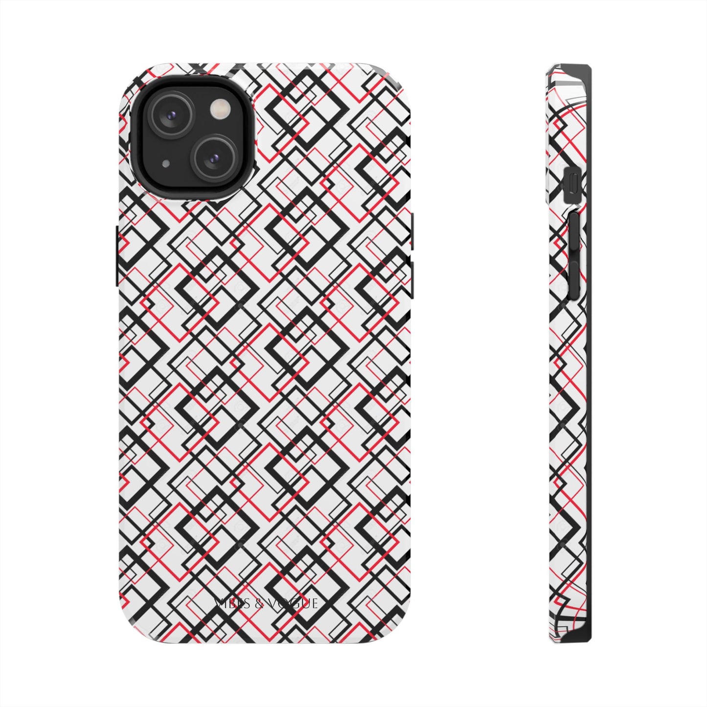 Stylish Geometric Tough Phone Case - Modern Design for Trendsetters