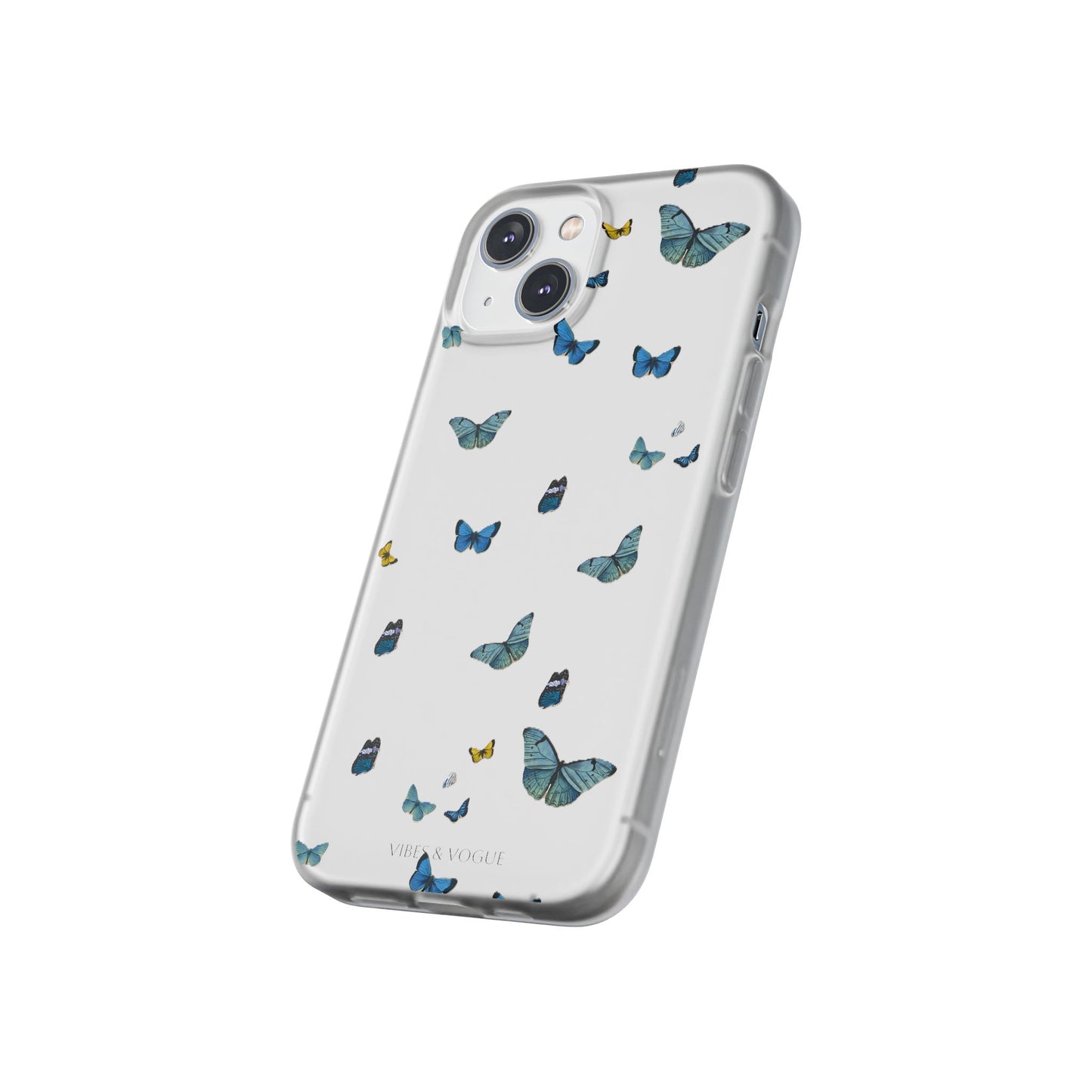 Butterfly Vibes Phone Case, Flexible Phone Cover, Elegant Phone Accessory, Gift for Nature Lovers, Spring Decor, Eco-Friendly Case