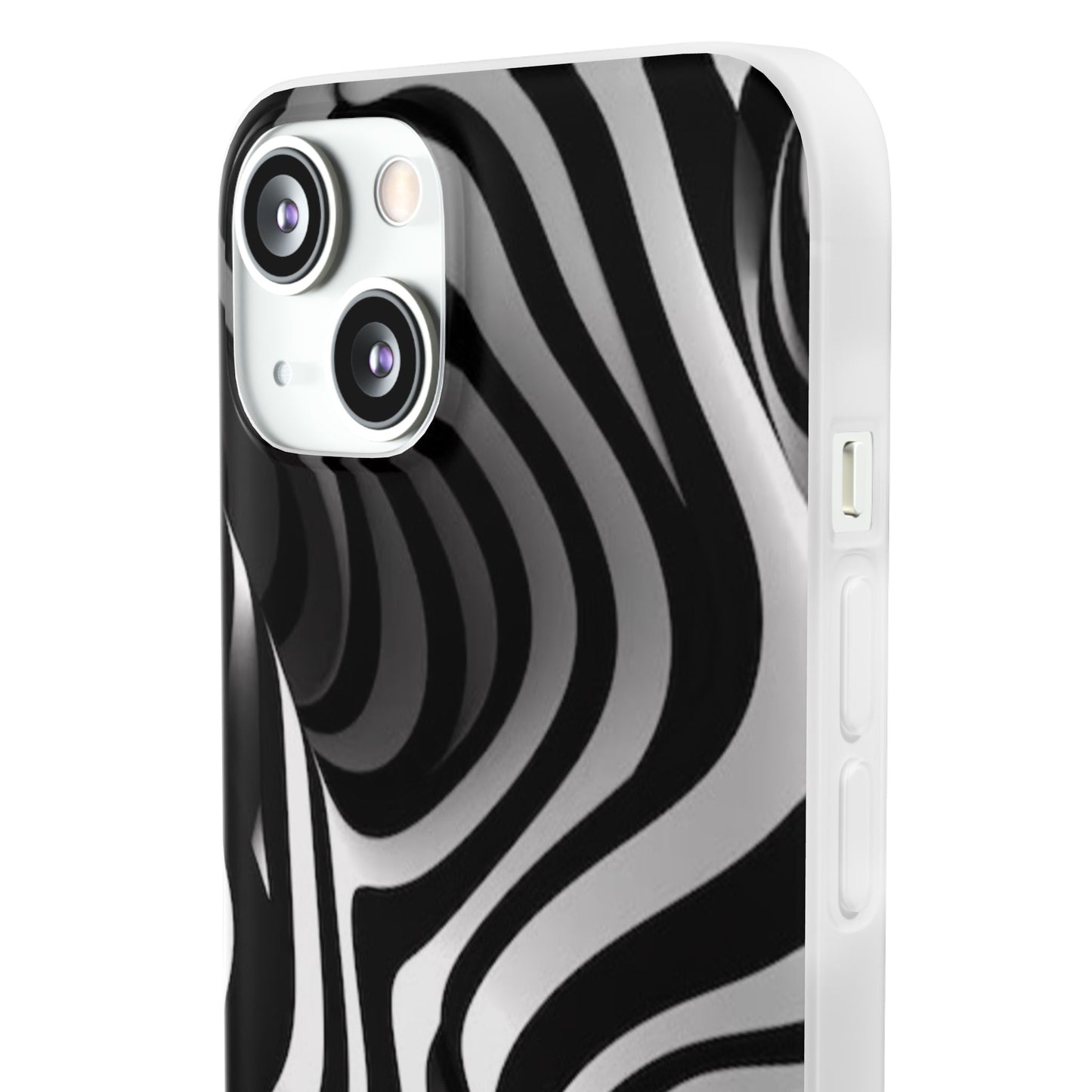 Stylish Phone Cases, Trendy Flexi Cases for iPhone, Black and White Art Case, Gifts for Him/Her, Phone Accessories, Unique Design