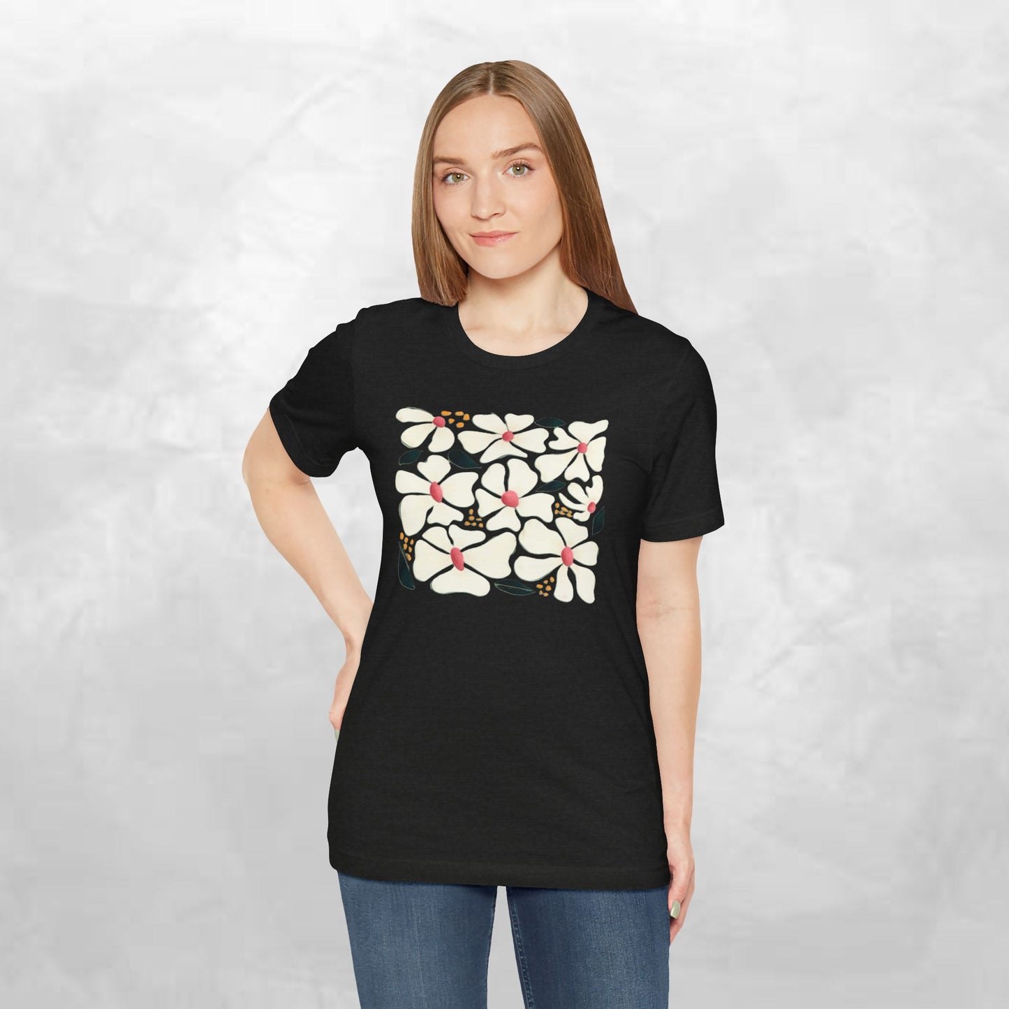 Vibrant Floral Unisex Tee, Casual Summer Shirt, Gift for Flower Lovers, Beachwear, Relaxed Fit, Everyday Comfort