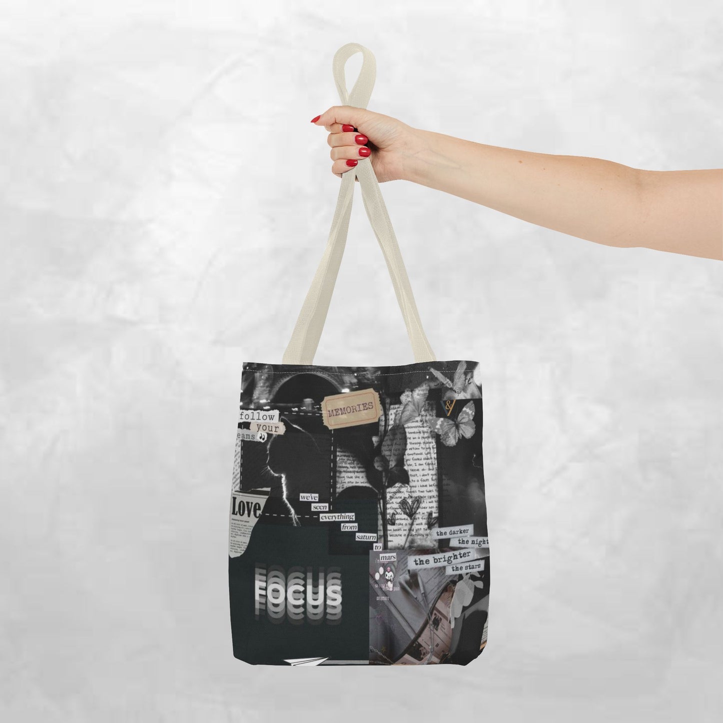 Artistic Tote Bag | Vintage Aesthetic, Collage Design, Sustainable Fashion, Trendy Gift, Eco-Friendly Accessory