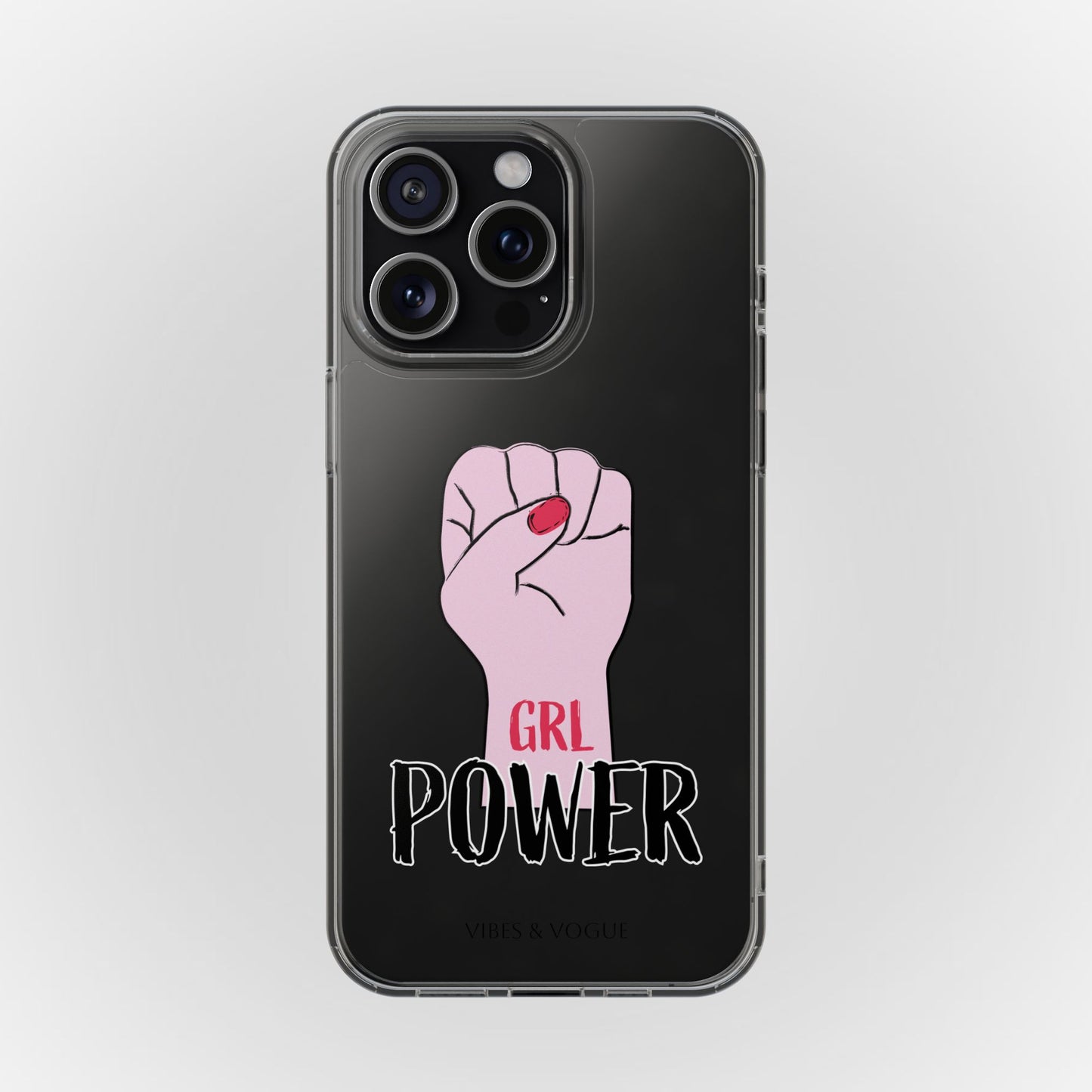 Empowering Clear Phone Case - 'GRL POWER' Design