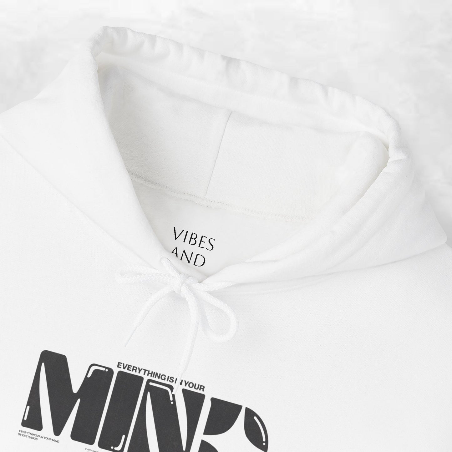 Mind Logo Hoodie — Minimalist Black Typography Pullover