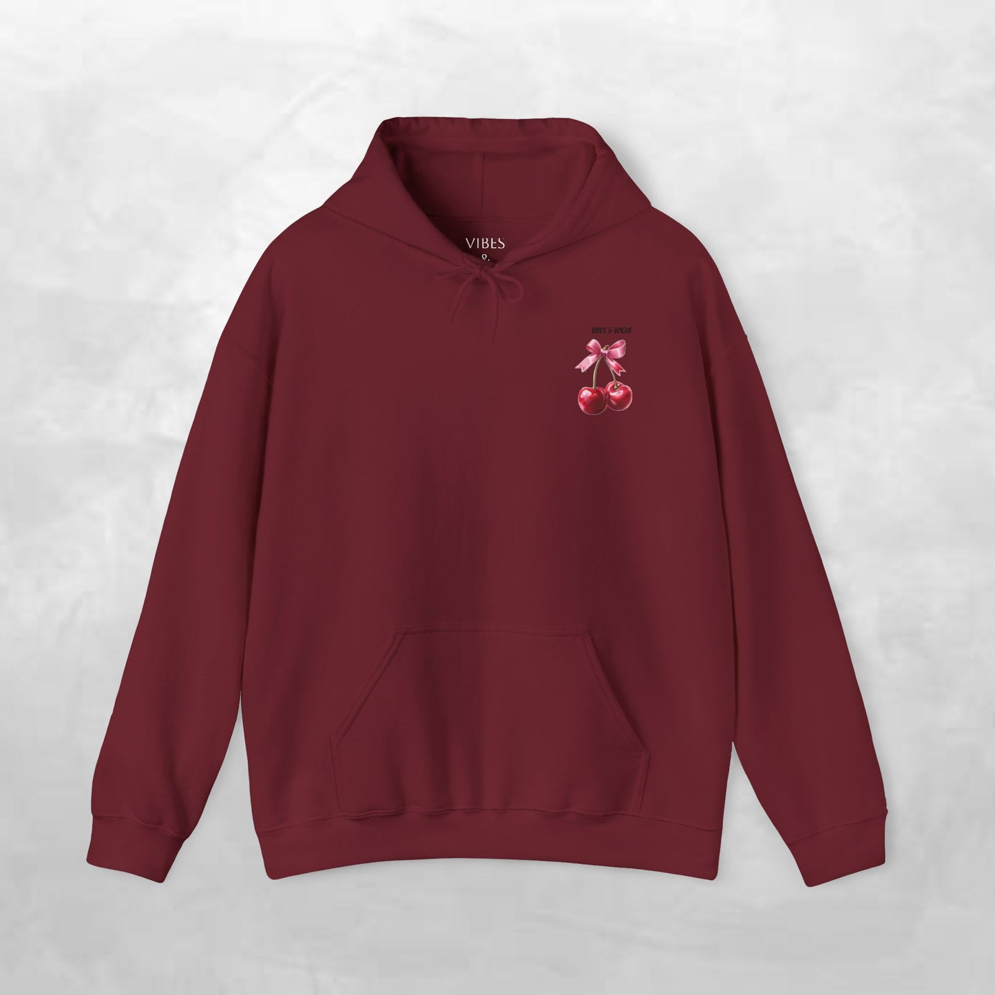 Cherry Bow Unisex Hoodie - Sweet, Cozy Style for Spring, Casual Wear, Gift for Birthdays, Summer Fun, Festival Fashion