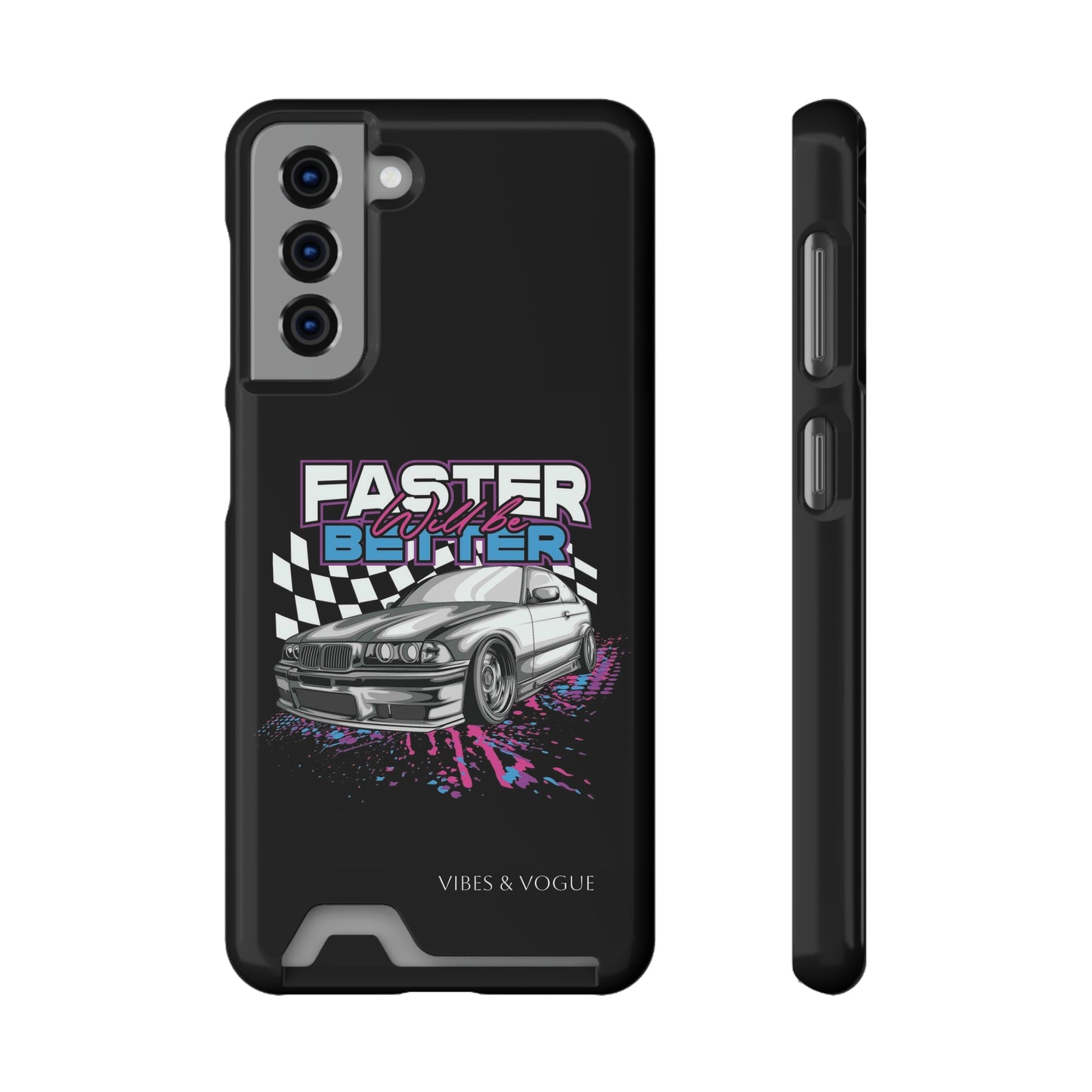 Racer Phone Case with Card Holder - Fast & Furious Motif