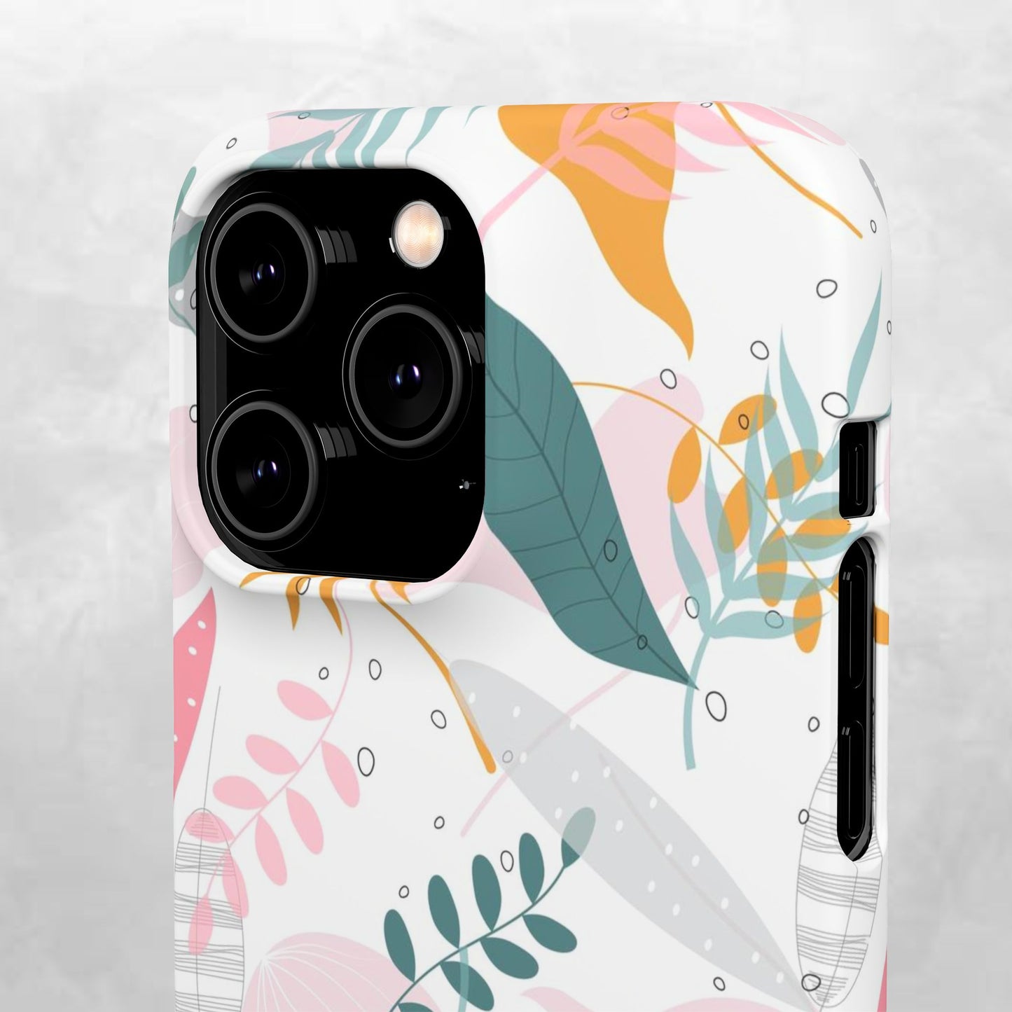Floral Snap Case - Stylish Phone Protector with Botanical Design