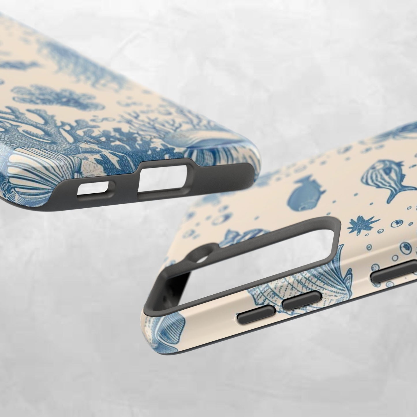 Ocean Blue Marine Pattern Tough Phone Case